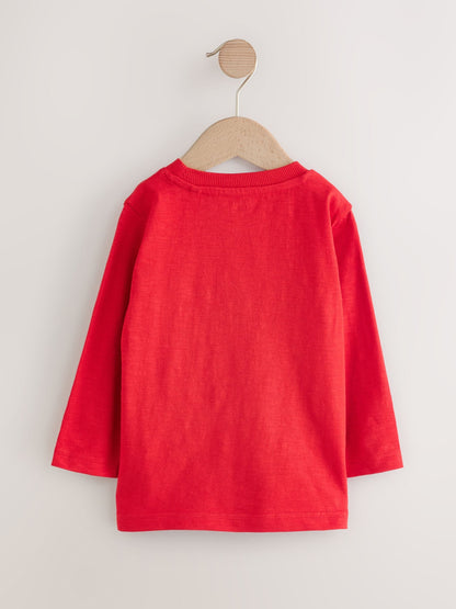 Dsiney Kidz - Red Trio Character Appliqué Christmas Long Sleeve T-Shirt (3mths-8yrs) image 6