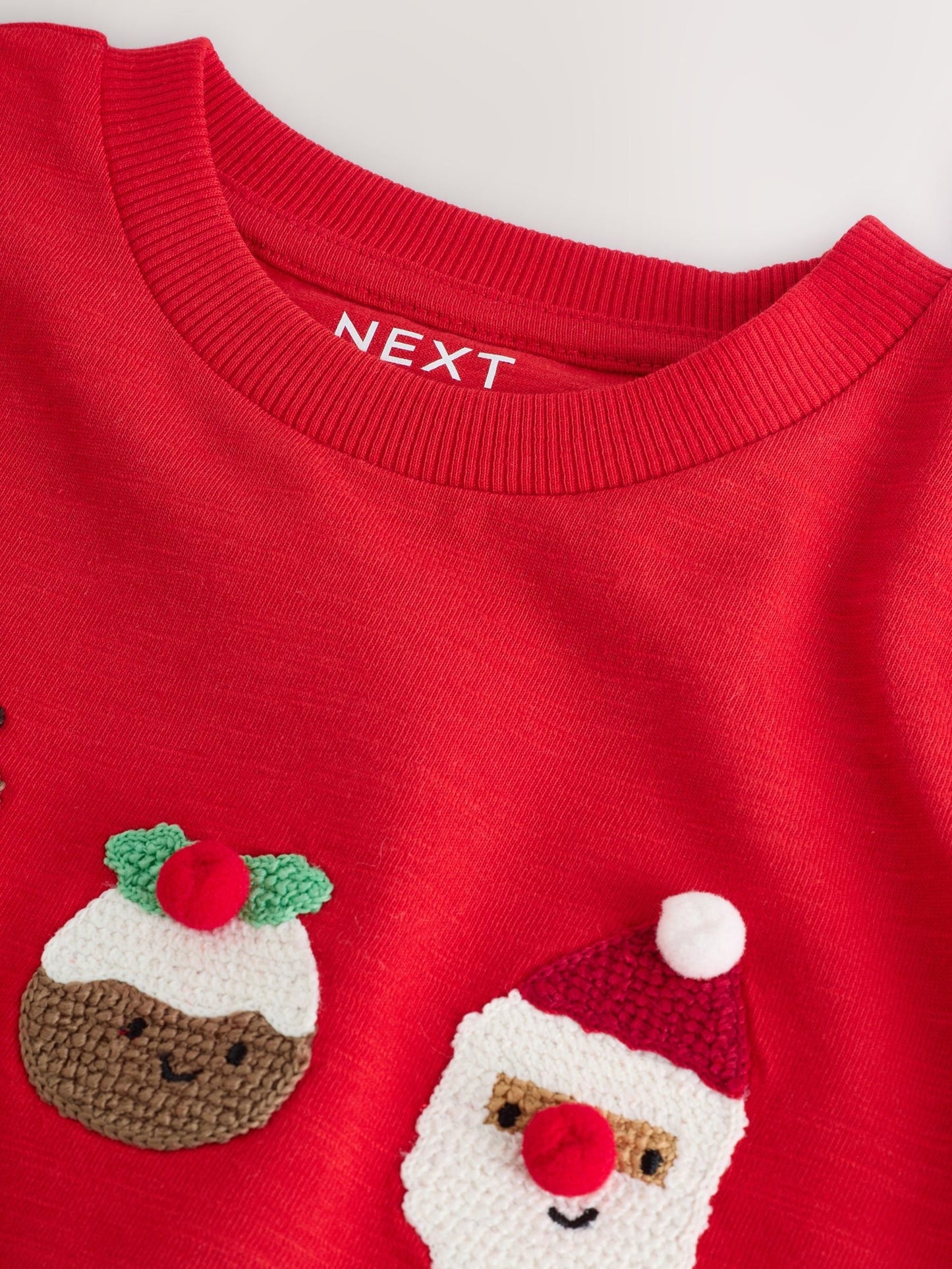 Red Trio Character Appliqué Christmas Long Sleeve T-Shirt (3mths-8yrs)