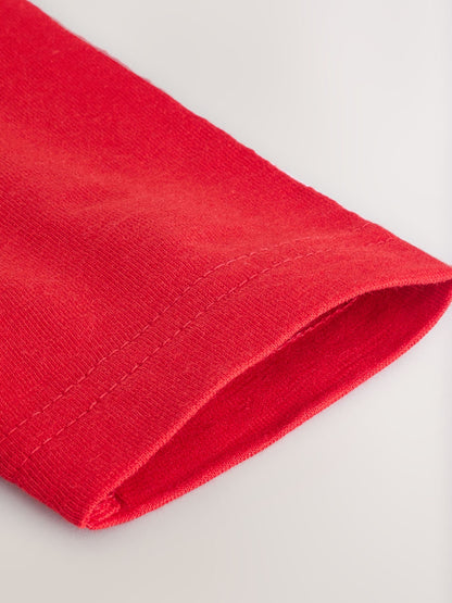 Red Trio Character Appliqué Christmas Long Sleeve T-Shirt (3mths-8yrs)