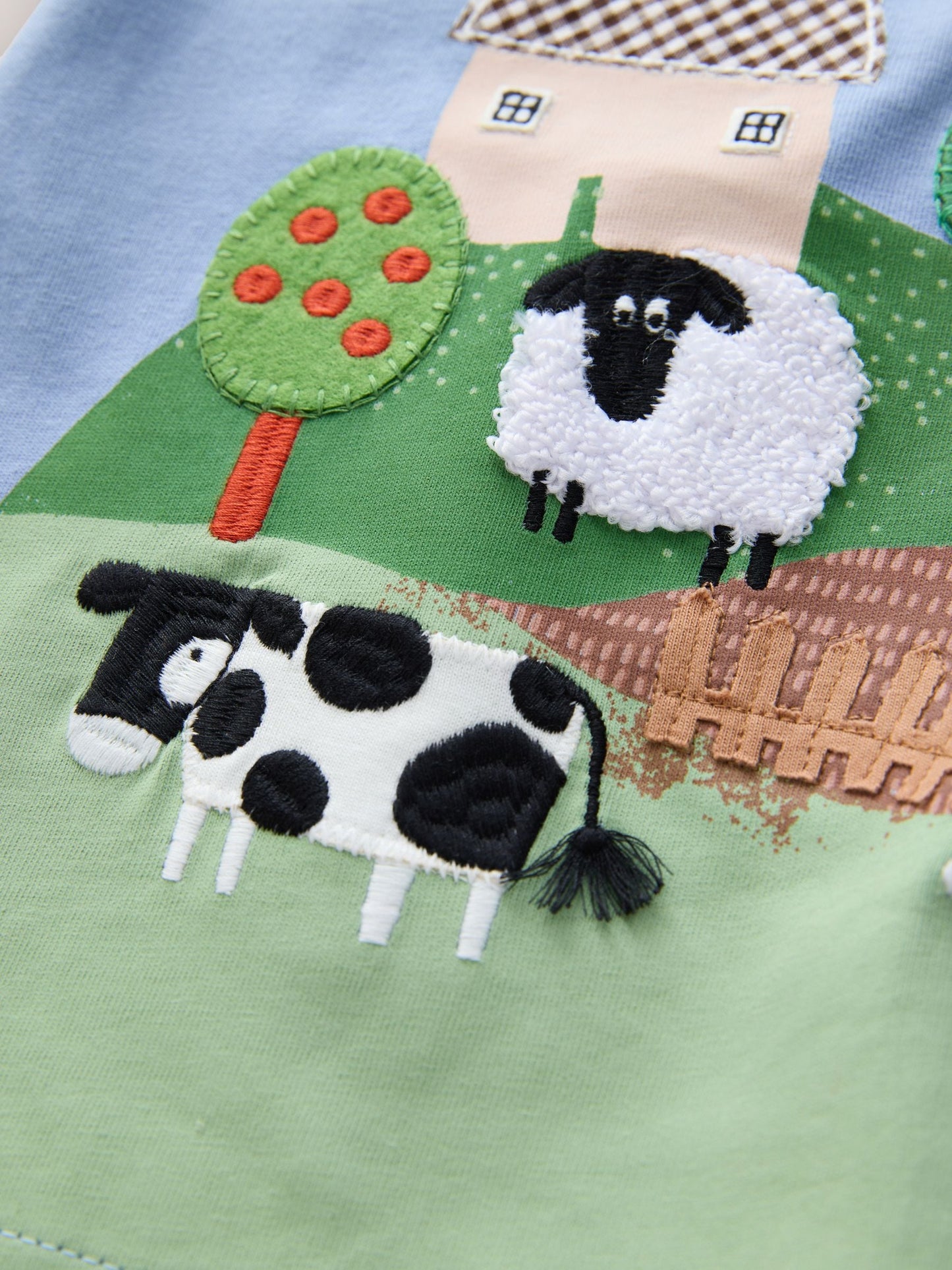 Dsiney Kidz - Green Farm Scene Long Sleeve Appliqué T-Shirt (3mths-7yrs) image 4