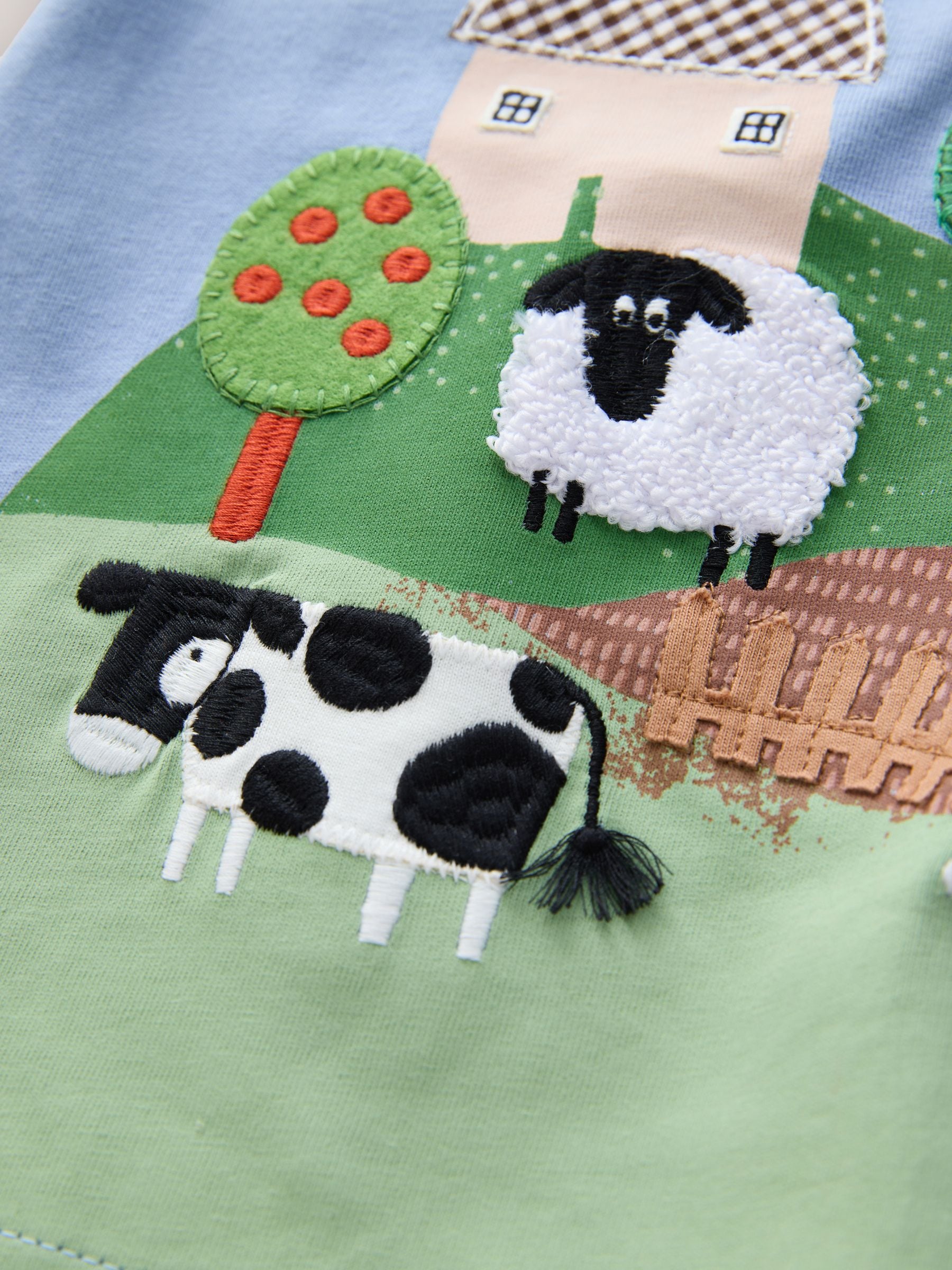 Dsiney Kidz - Green Farm Scene Long Sleeve Appliqué T-Shirt (3mths-7yrs) image 4