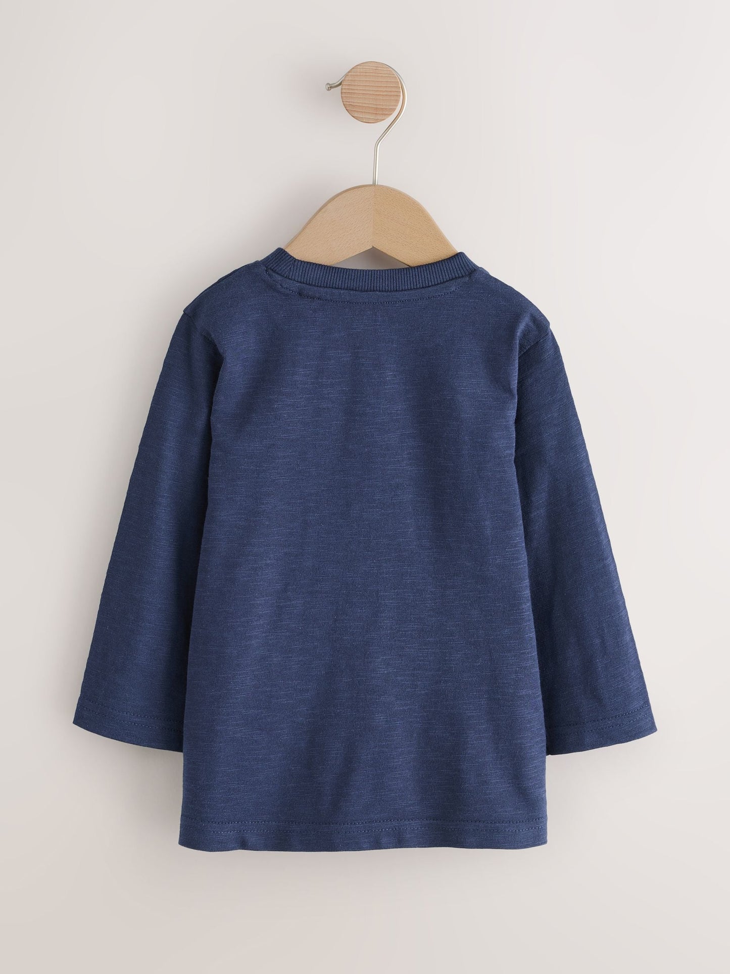 Navy Santa Train Appliqué Christmas Long Sleeve T-Shirt (3mths-7yrs)