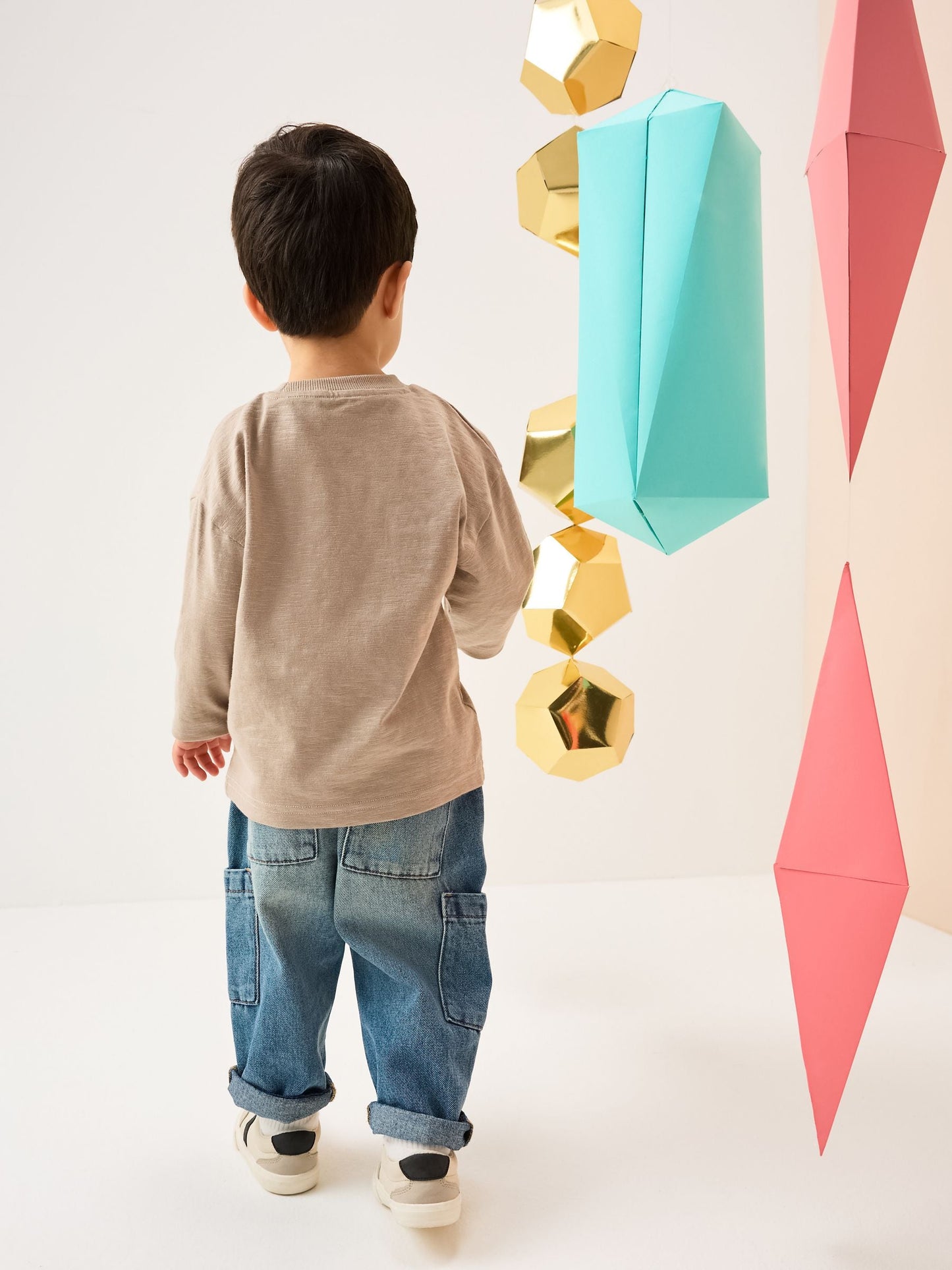 Stone All-Over Embroidered Christmas Long Sleeve T-Shirt (3mths-7yrs)