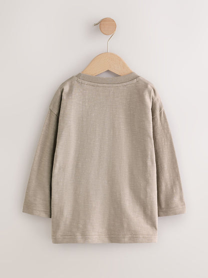 Stone All-Over Embroidered Christmas Long Sleeve T-Shirt (3mths-7yrs)