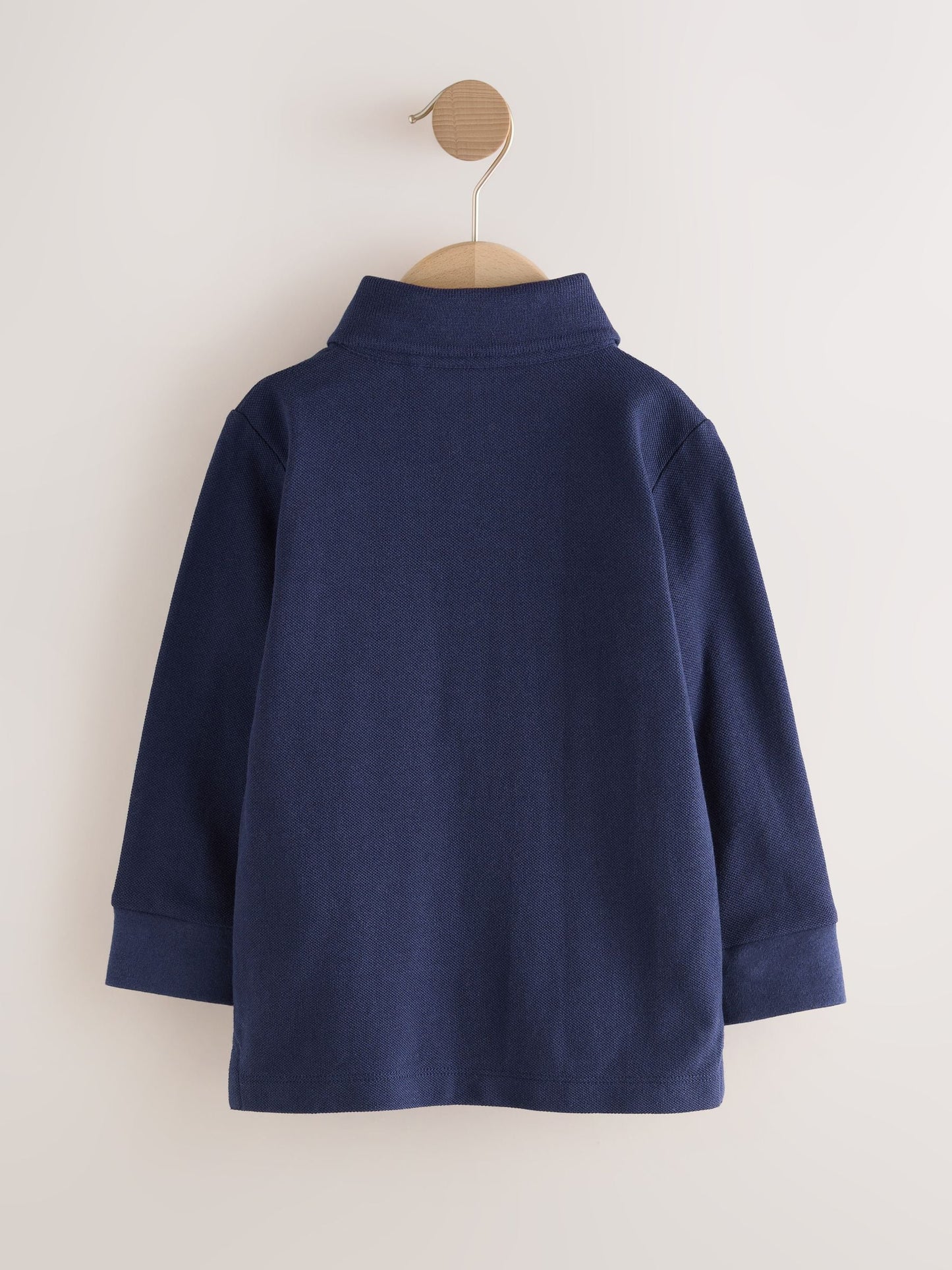 Dsiney Kidz - Navy Christmas All-Over Embroidered Long Sleeve Polo Shirt (3mths-7yrs) image 2