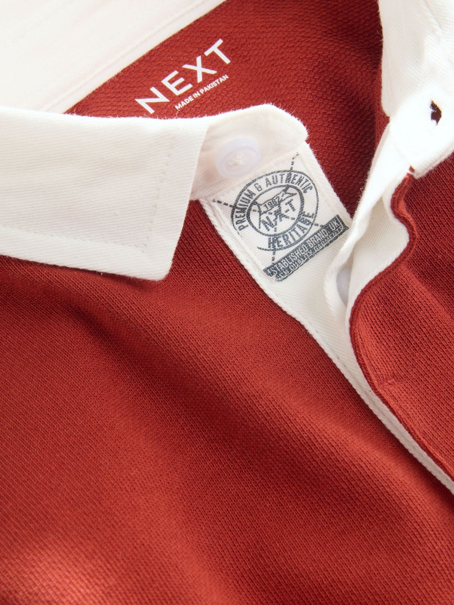 Dsiney Kidz - Rust Brown Colourblock Long Sleeve Rugby Polo Shirt (3mths-7yrs) image 8