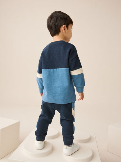 Dsiney Kidz - Blue/Navy Long Sleeve Soft Touch T-Shirt and Joggers Set (3mths-7yrs) image 3