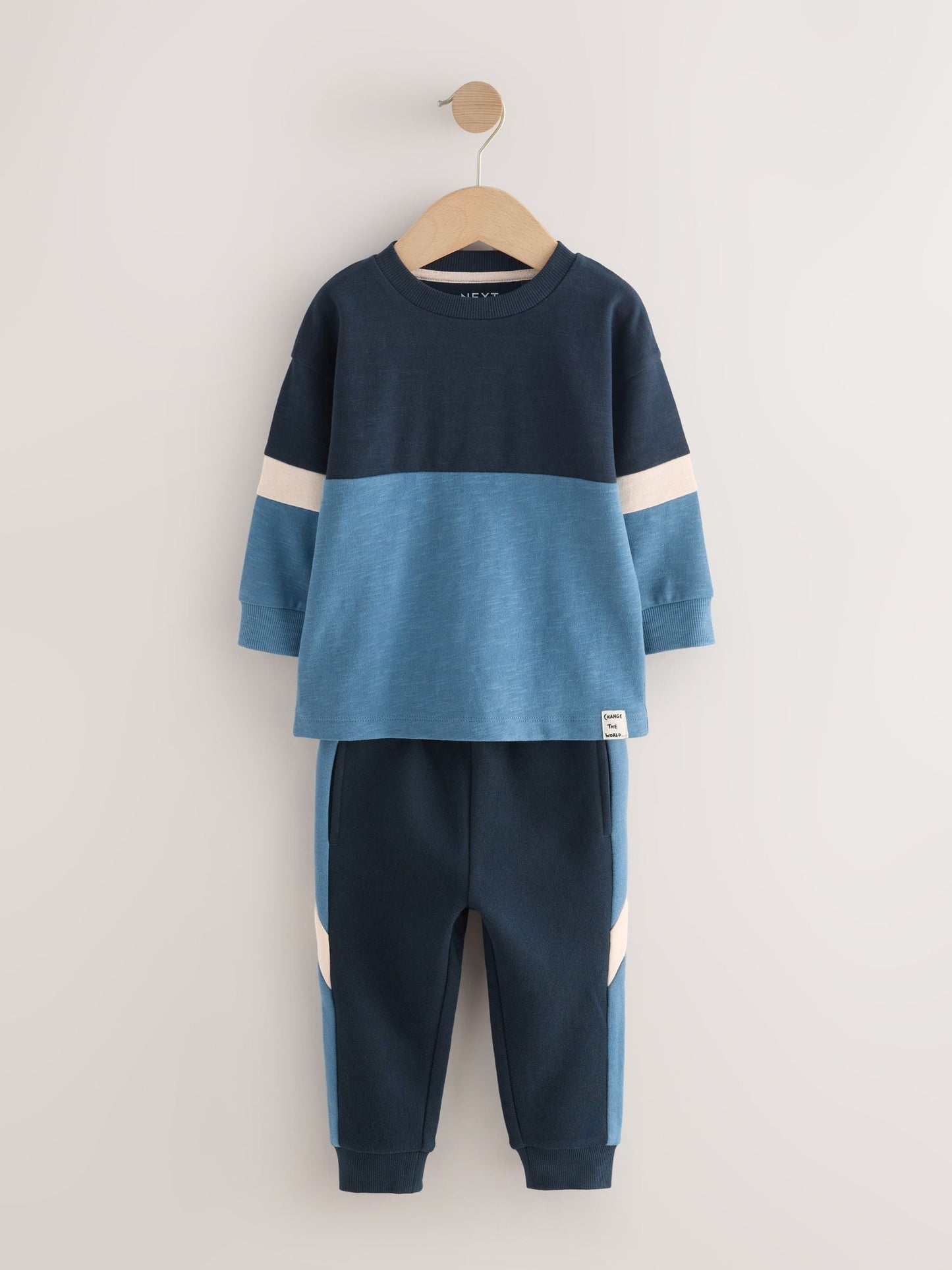 Dsiney Kidz - Blue/Navy Long Sleeve Soft Touch T-Shirt and Joggers Set (3mths-7yrs) image 4