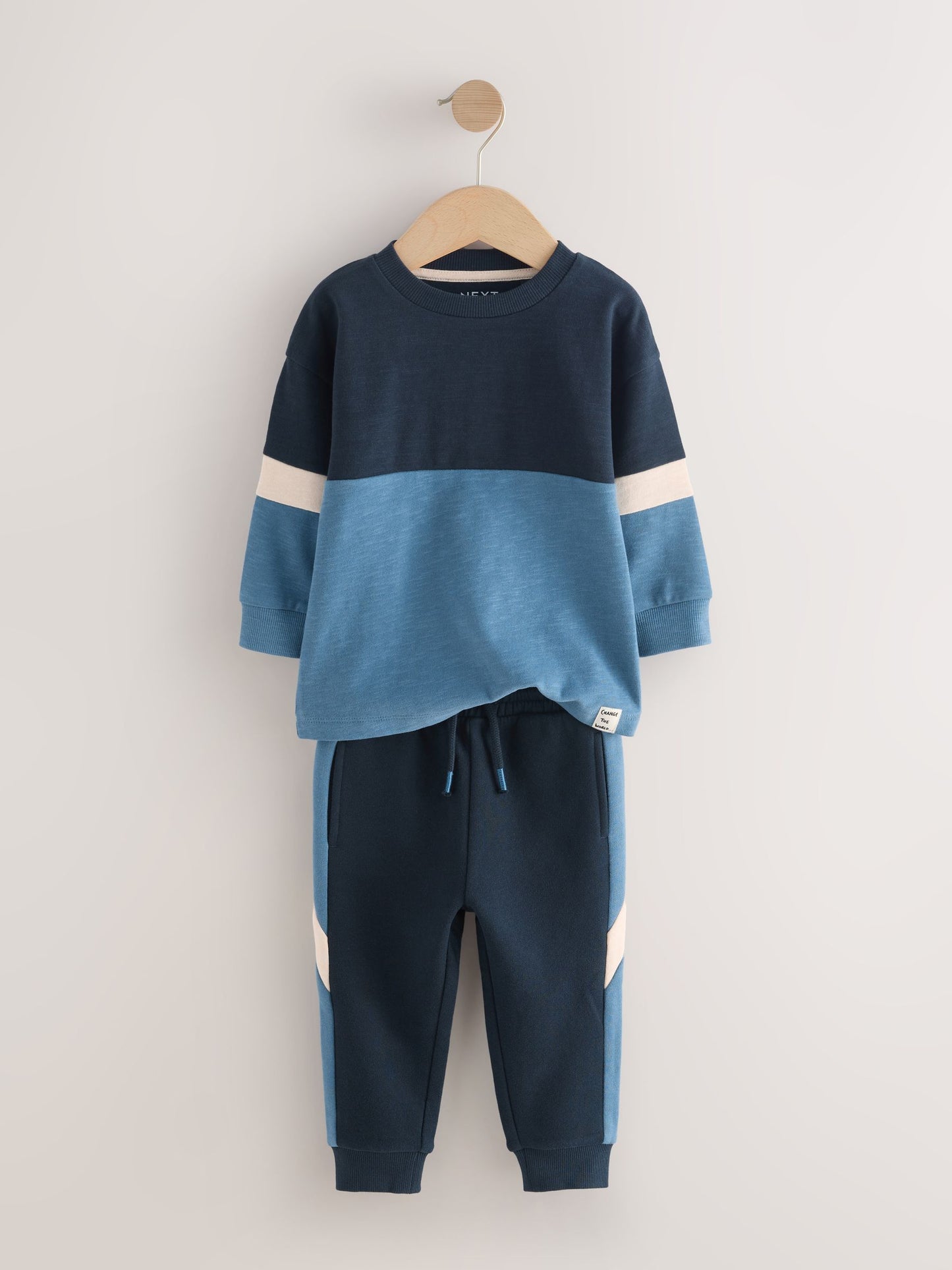 Dsiney Kidz - Blue/Navy Long Sleeve Soft Touch T-Shirt and Joggers Set (3mths-7yrs) image 5