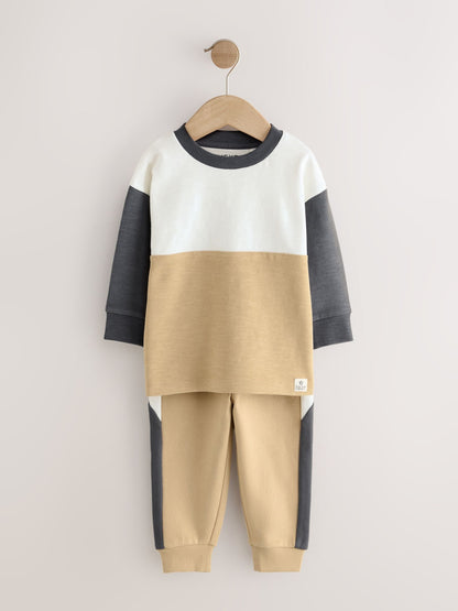 Dsiney Kidz - Neutral/Grey Long Sleeve Soft Touch T-Shirt and Joggers Set (3mths-7yrs) image 4