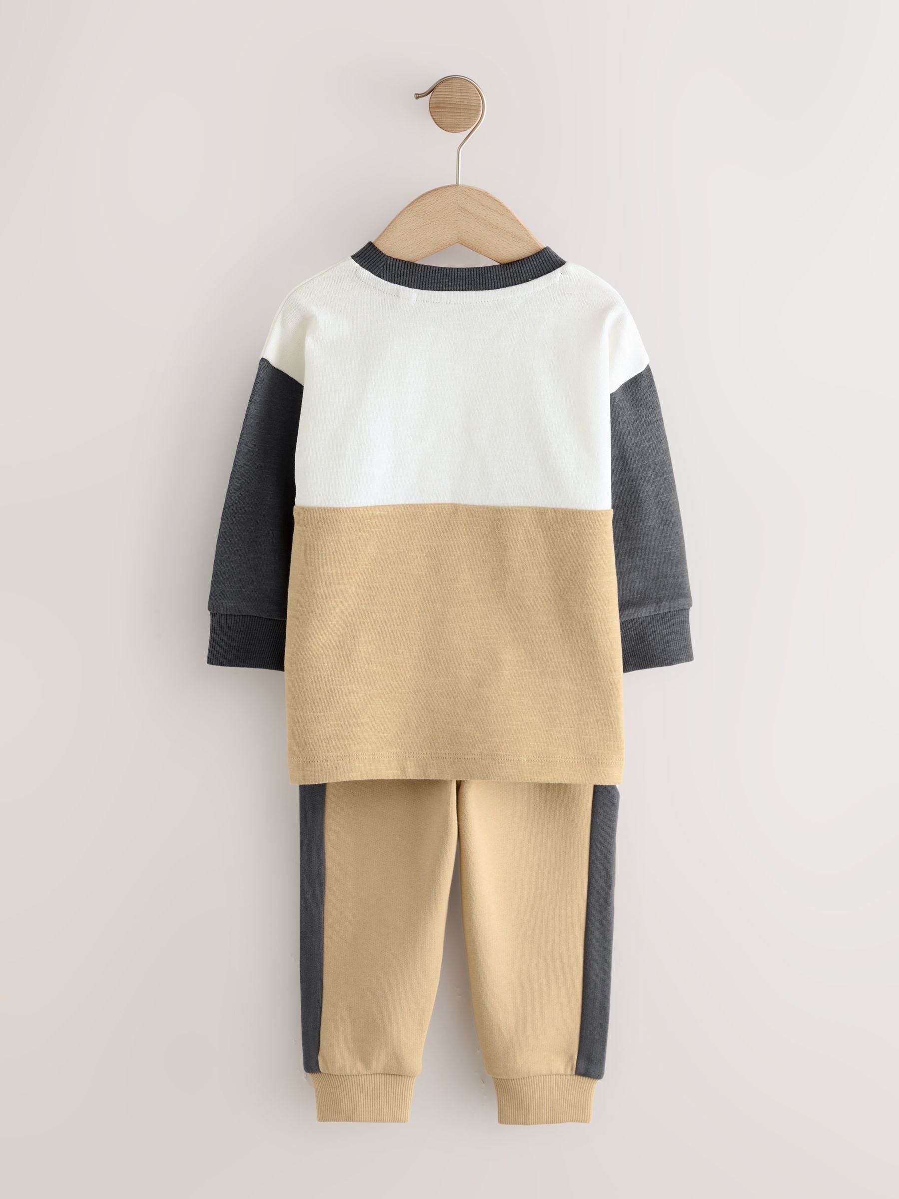Dsiney Kidz - Neutral/Grey Long Sleeve Soft Touch T-Shirt and Joggers Set (3mths-7yrs) image 6