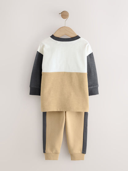 Dsiney Kidz - Neutral/Grey Long Sleeve Soft Touch T-Shirt and Joggers Set (3mths-7yrs) image 6