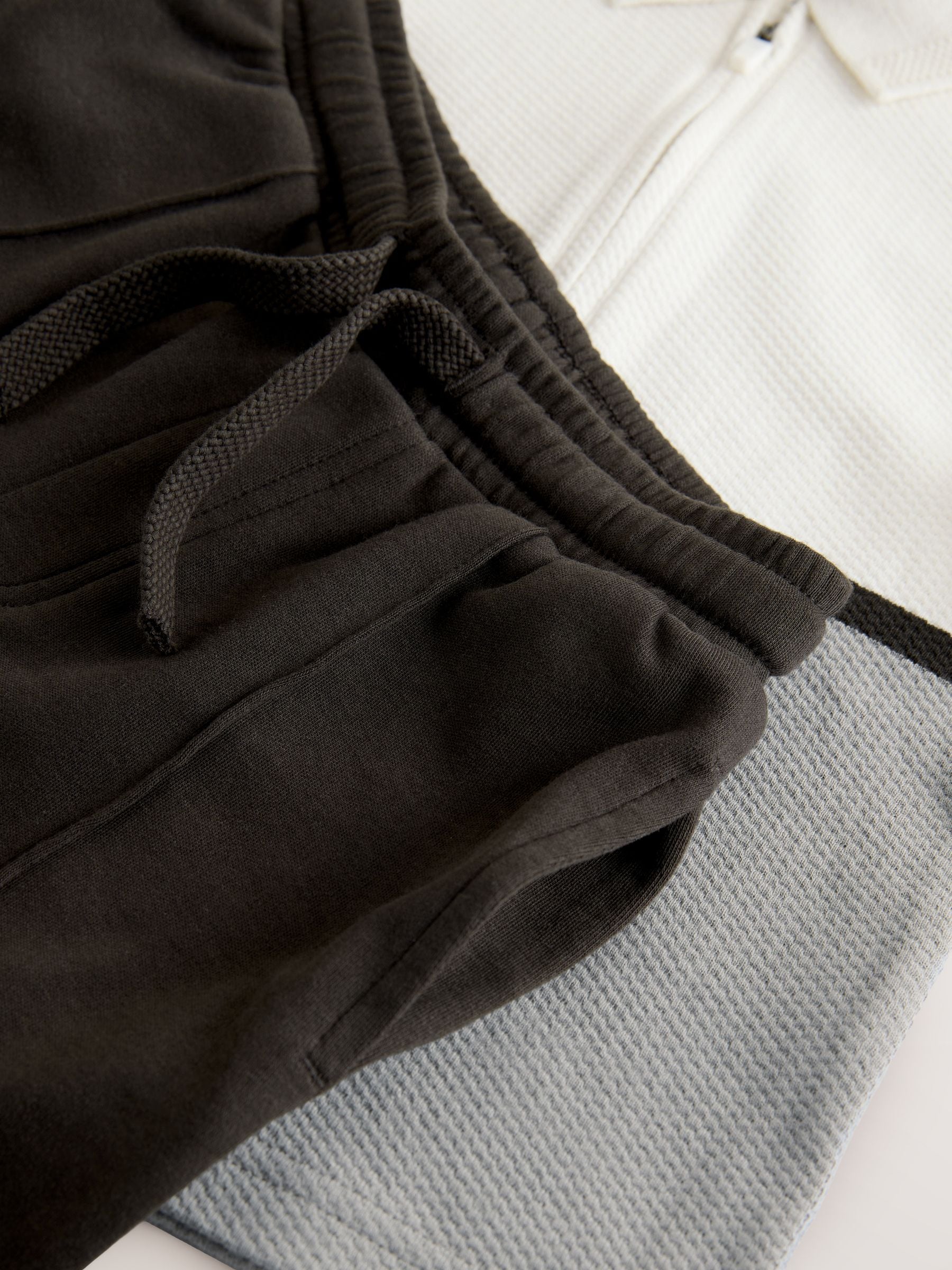 Grey/White Zip Long Sleeve Polo Shirt And Joggers Set (3mths-7yrs) image 8