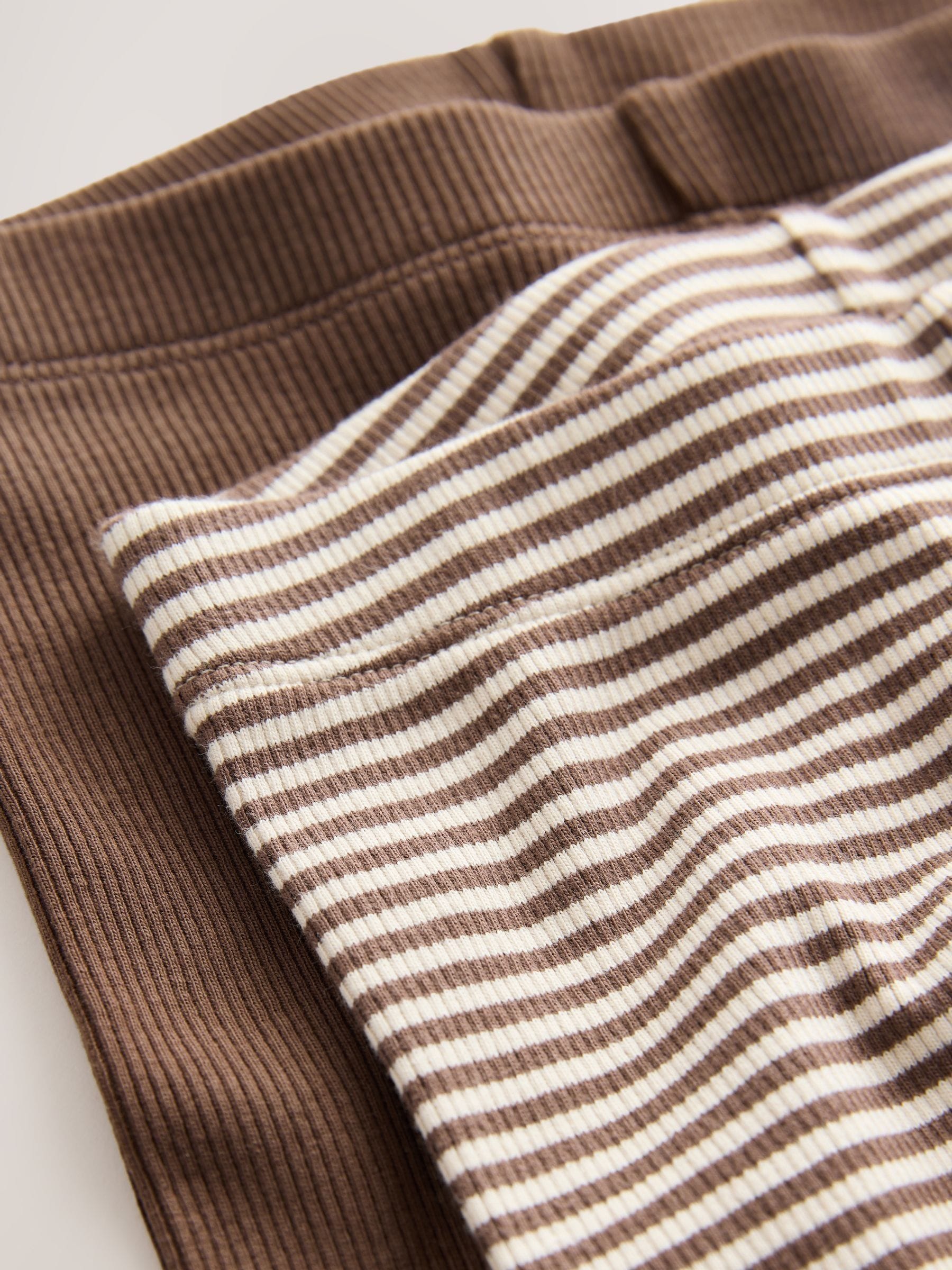 Brown/Cream Babyccino Long Sleeve Tops & Leggings Set 2 Pack (3mths-7yrs) image 7