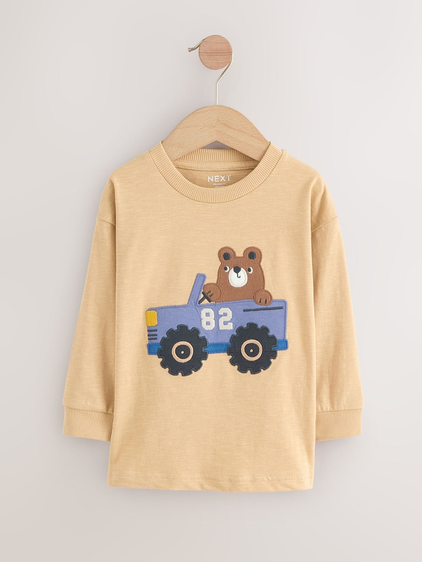 Blue Woodland Long Sleeve Appliqué T-Shirts 3 Pack (3mths-7yrs) image 3