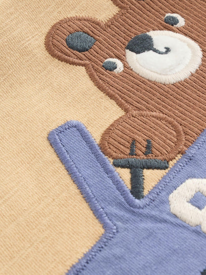 Blue Woodland Long Sleeve Appliqué T-Shirts 3 Pack (3mths-7yrs) image 9