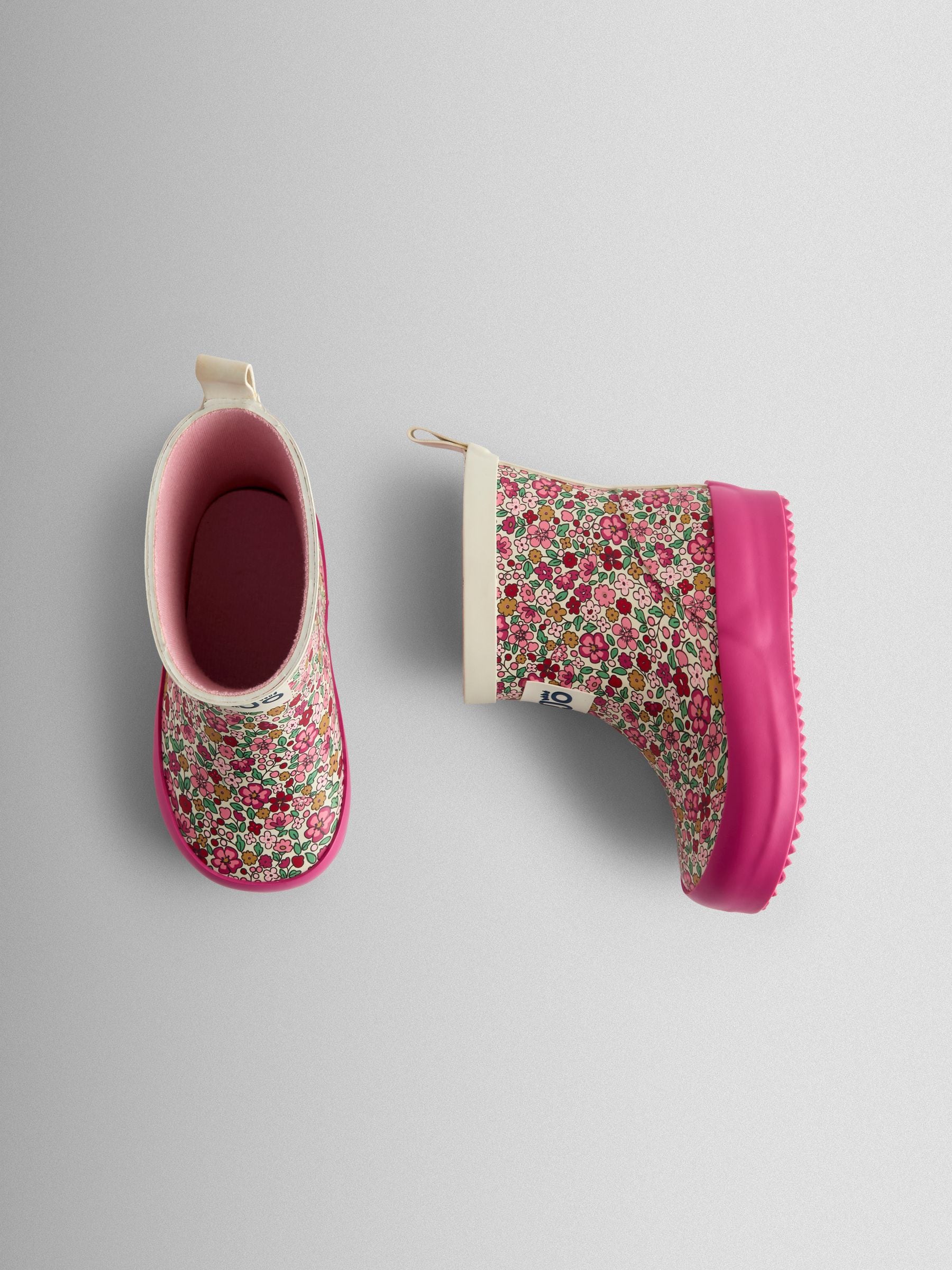 JoJo Maman Bébé Light Purple Print Short Wellies image 3