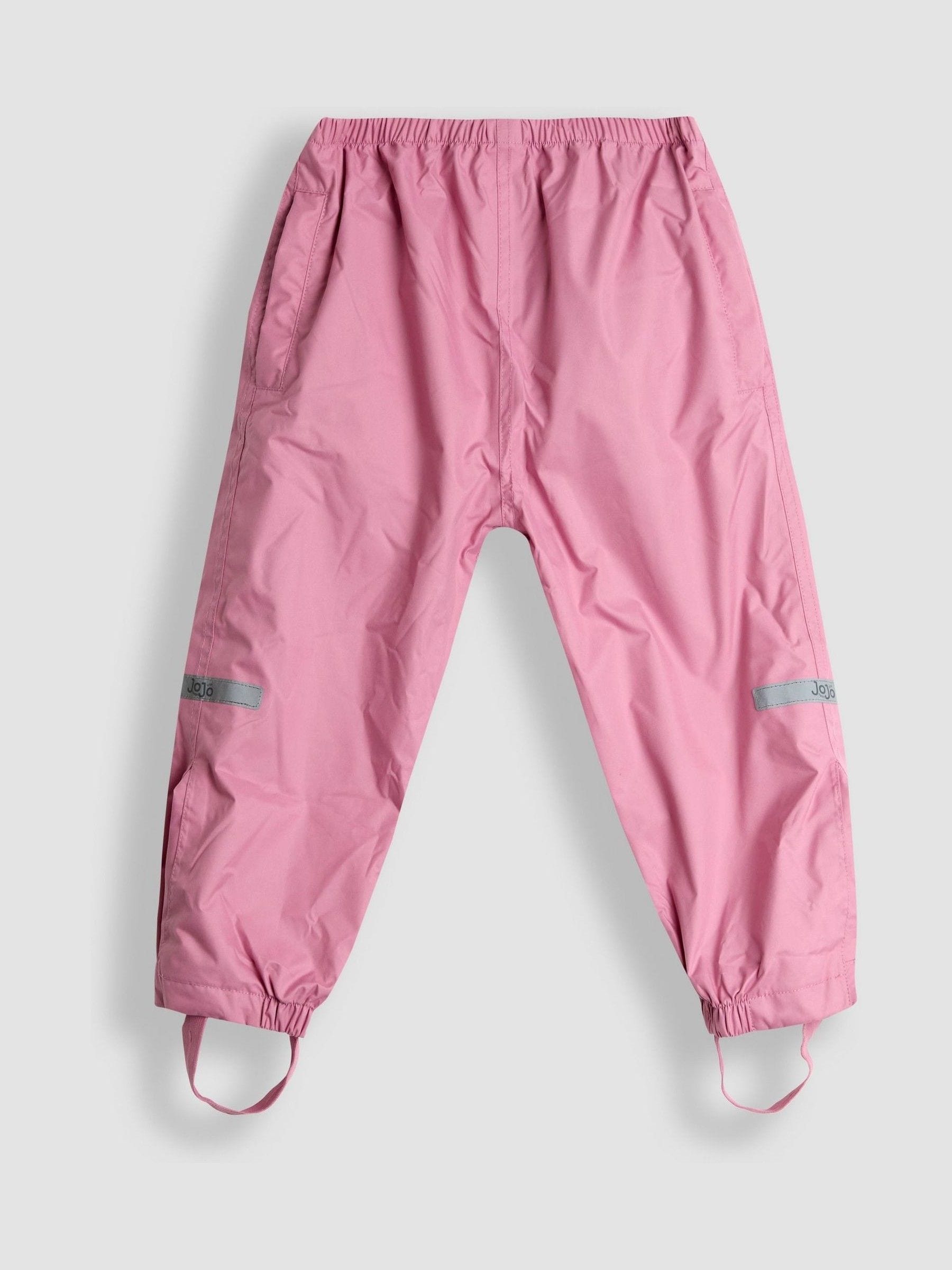 JoJo Maman Bébé Pink Pack-Away Waterproof Trousers image 1
