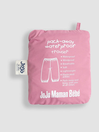 JoJo Maman Bébé Pink Pack-Away Waterproof Trousers image 3