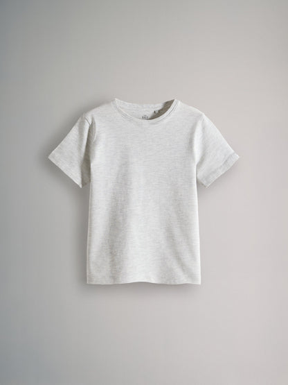 Dsiney Kidz - The Set 8 Pack Regular Short Sleeve Cotton T-Shirts Black/Navy Blue/Grey Marl/White image 3