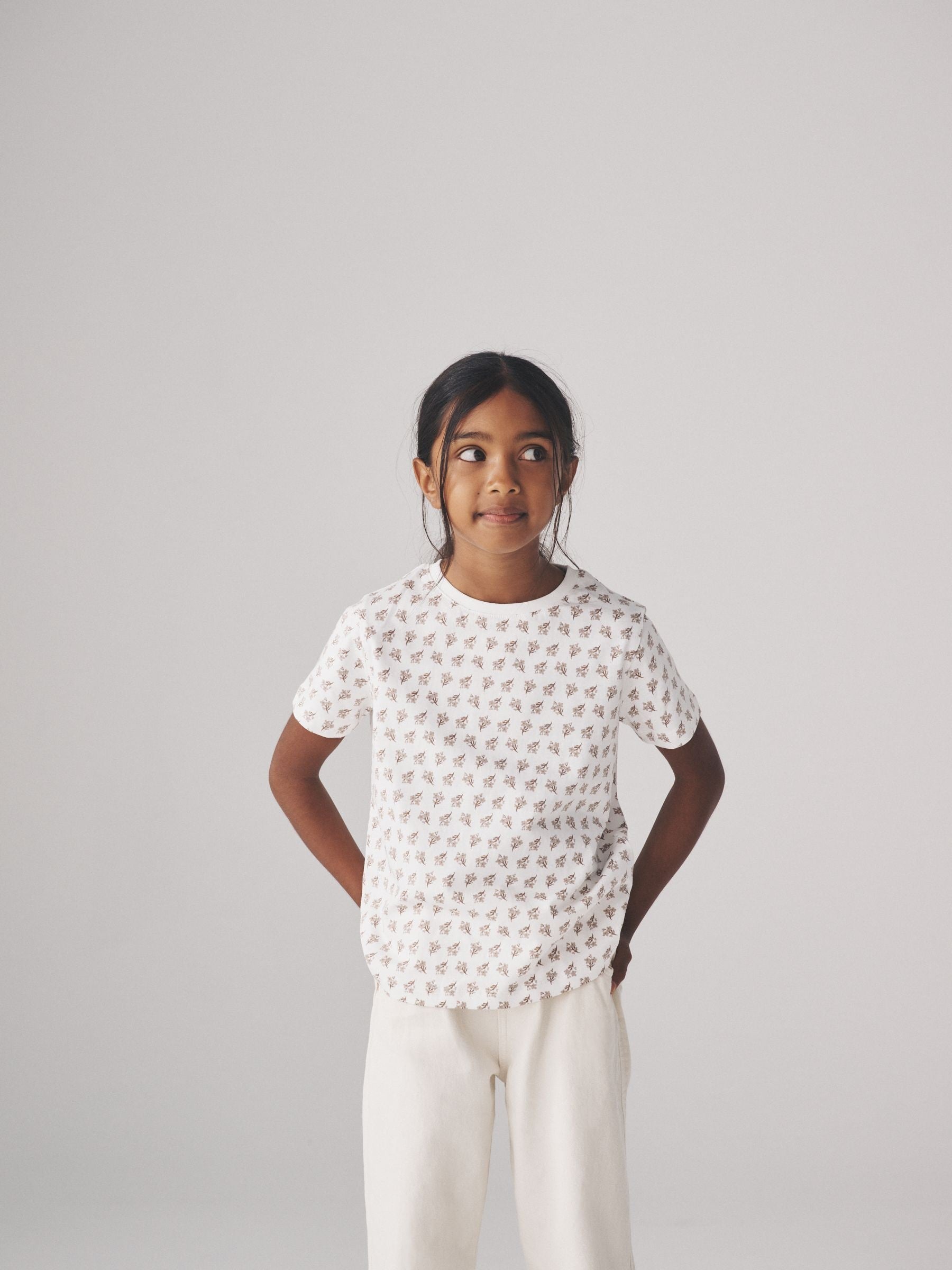 Dsiney Kidz - The Set 5 Pack Regular Short Sleeve Cotton T-Shirts Pink/White image 3