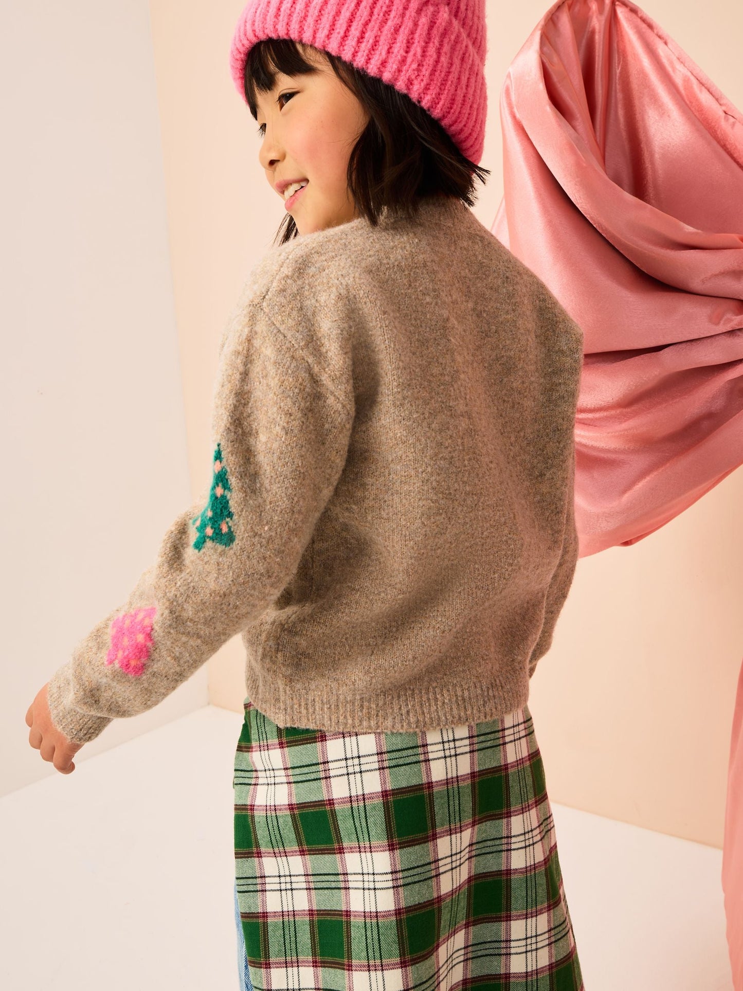 Oatmeal Christmas Tree Jumper (3-16yrs)