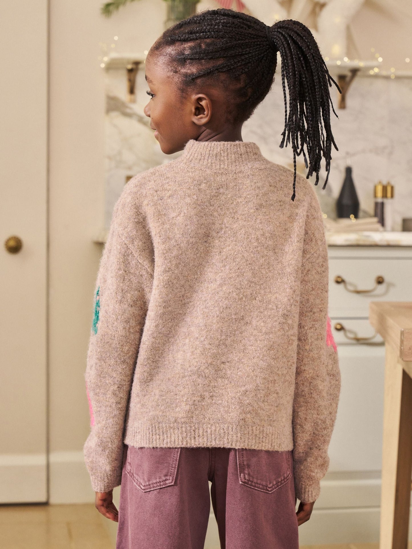 Oatmeal Christmas Tree Jumper (3-16yrs)