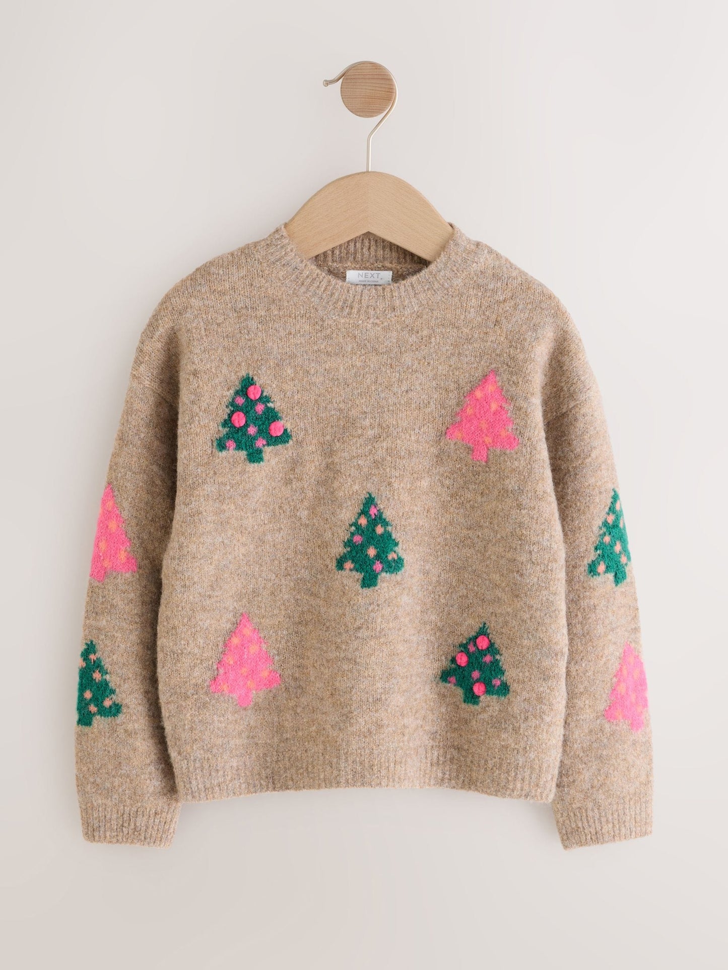 Oatmeal Christmas Tree Jumper (3-16yrs)