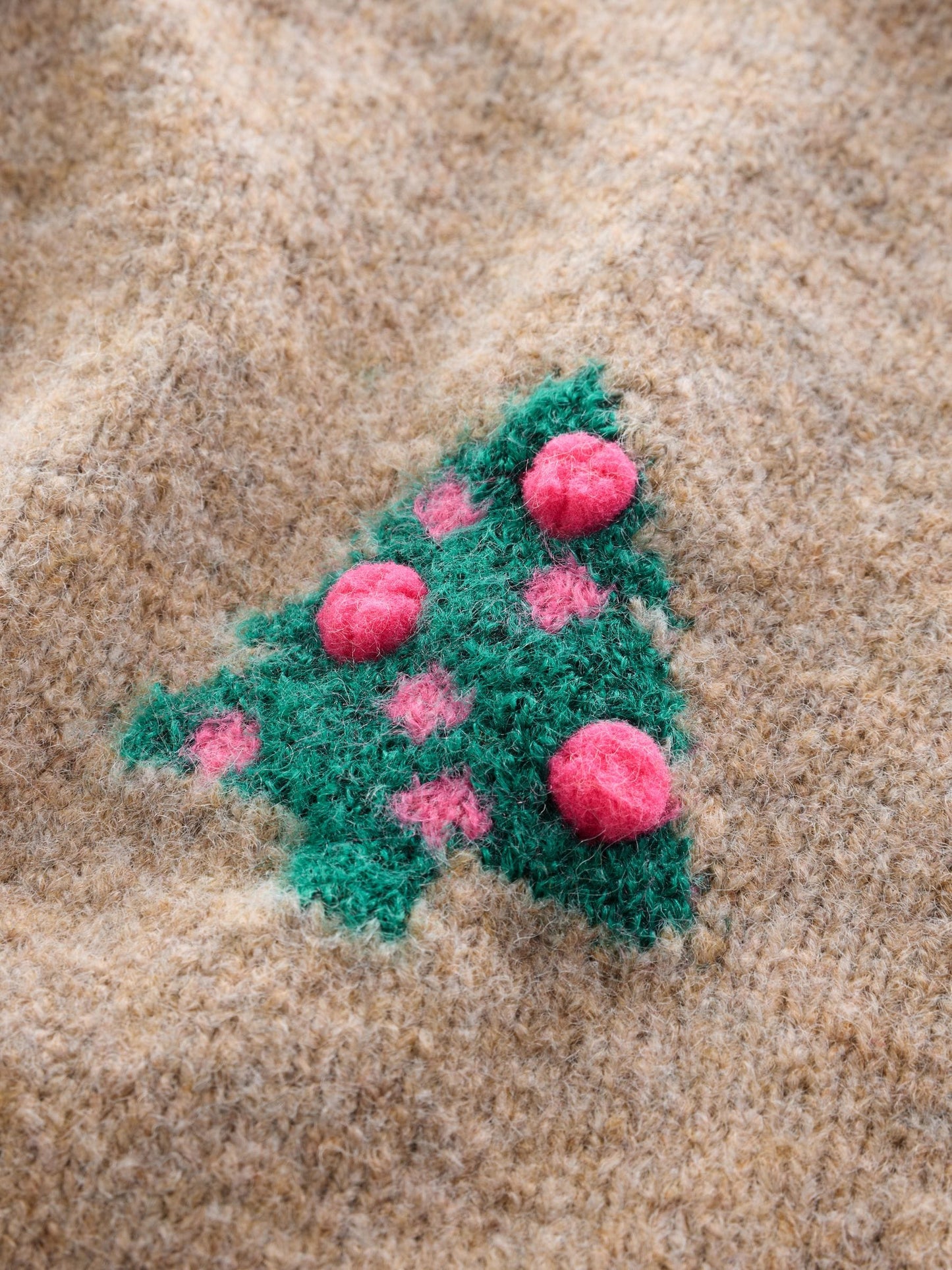 Oatmeal Christmas Tree Jumper (3-16yrs)