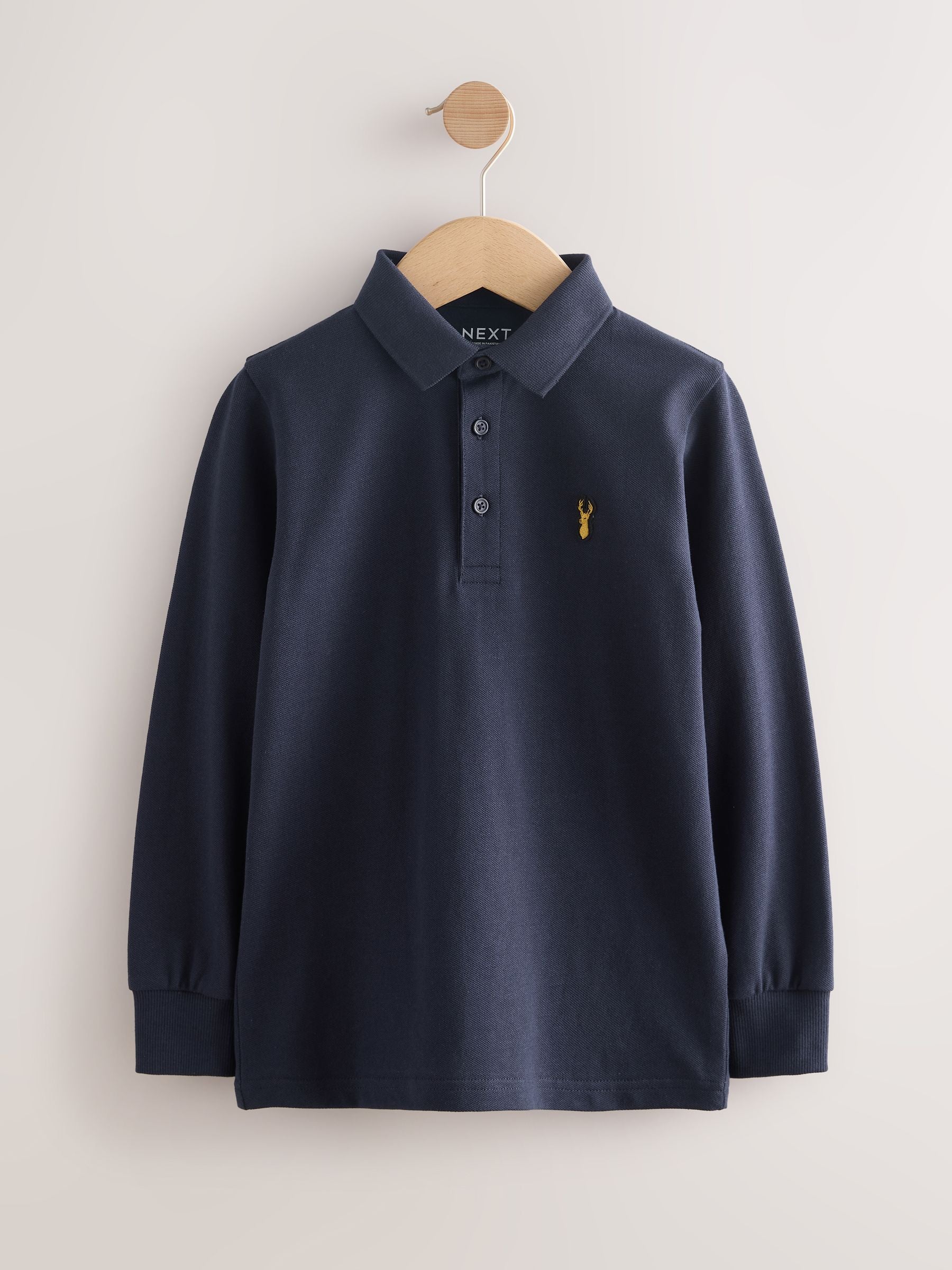 Dsiney Kidz - Navy Long Sleeve Polo Shirt (3-16yrs) image 1