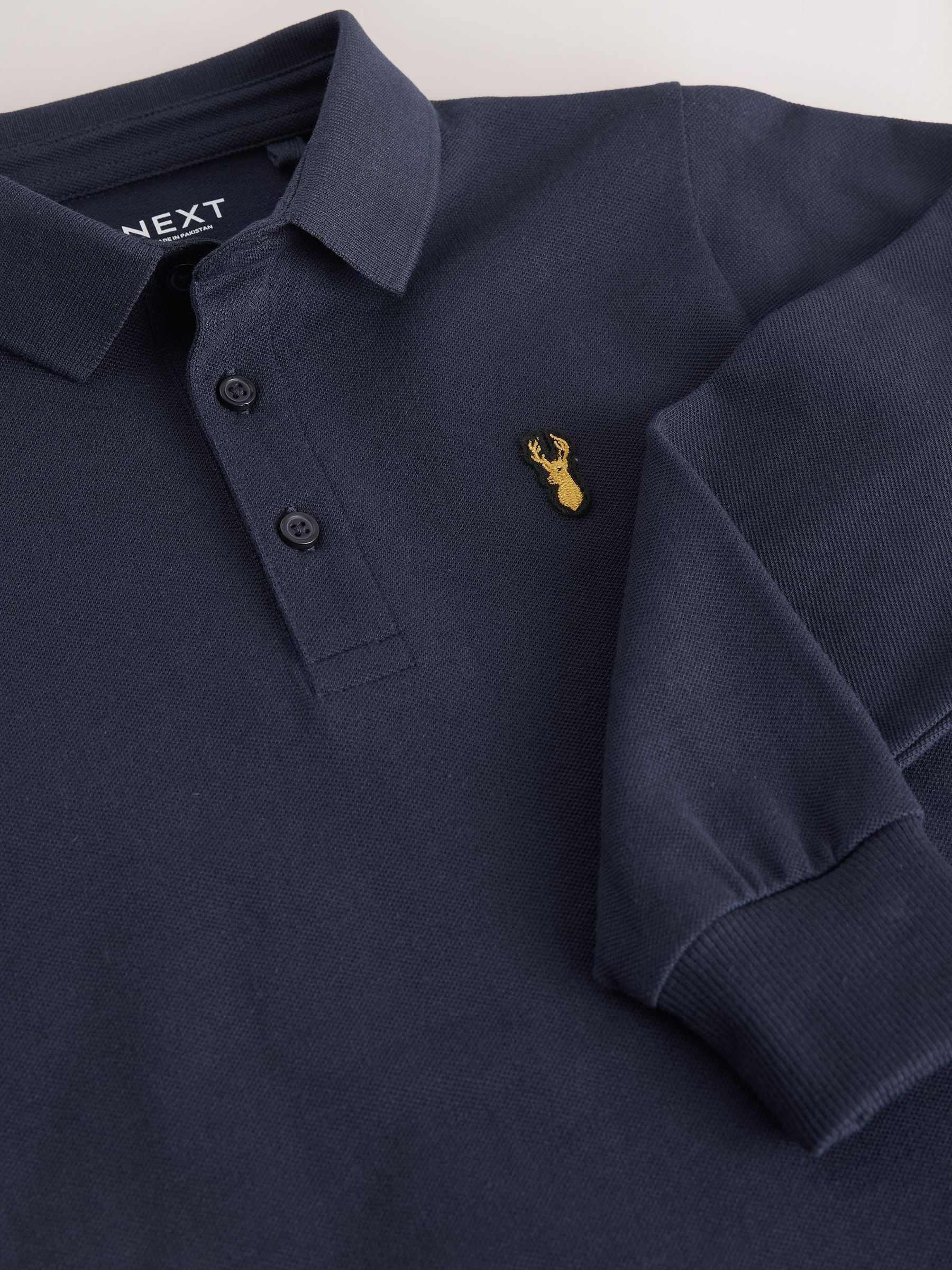 Dsiney Kidz - Navy Long Sleeve Polo Shirt (3-16yrs) image 4