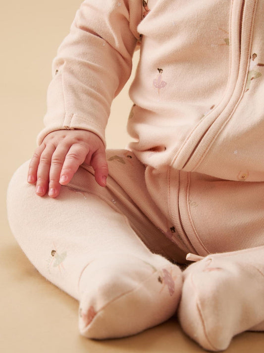MORI Pink Ballerina Supersoft 2 Way Zip Up Clever Sleepsuit image 2