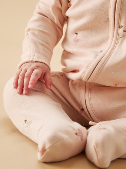 MORI Pink Ballerina Supersoft 2 Way Zip Up Clever Sleepsuit image 2