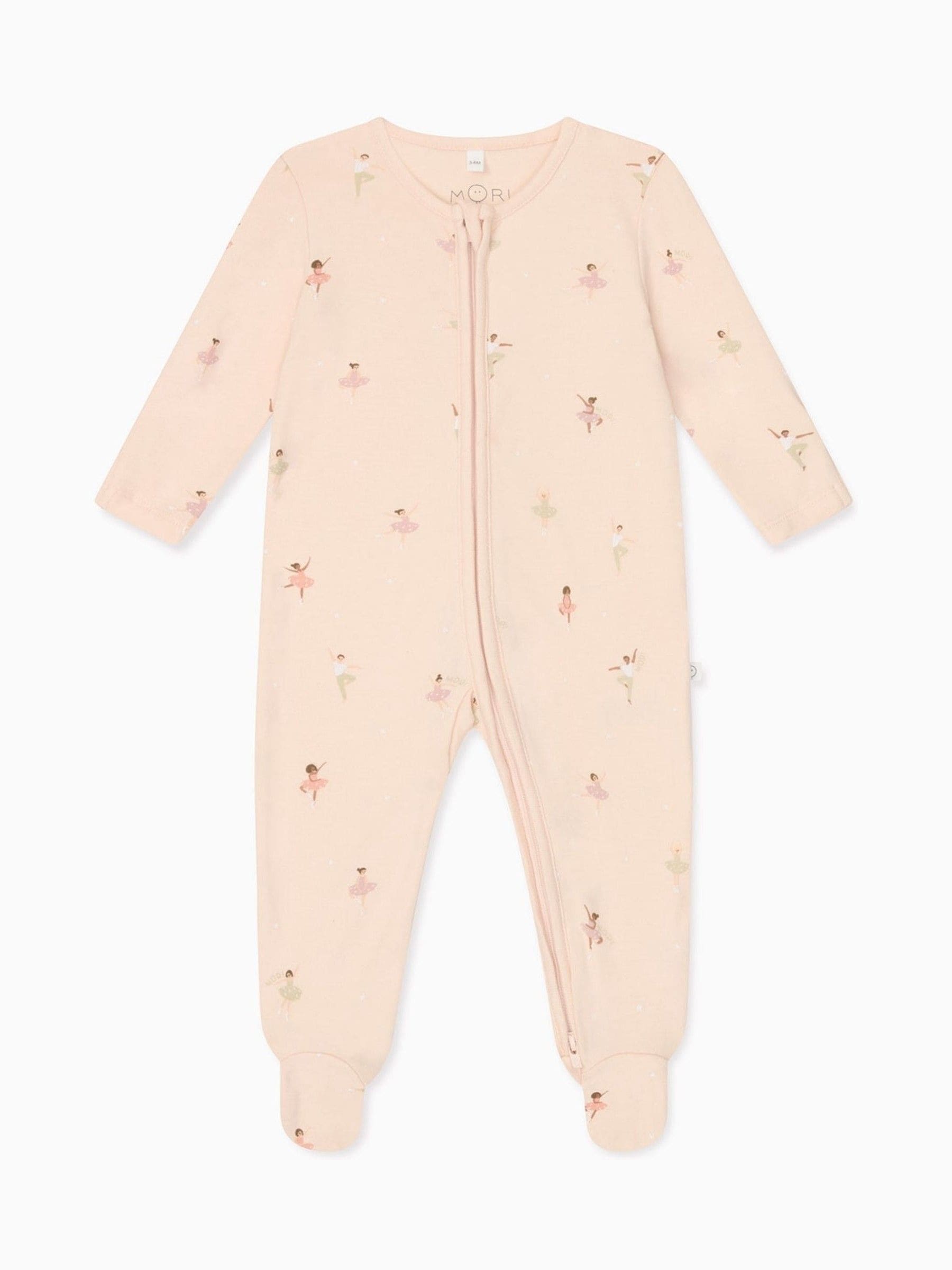 MORI Pink Ballerina Supersoft 2 Way Zip Up Clever Sleepsuit image 3