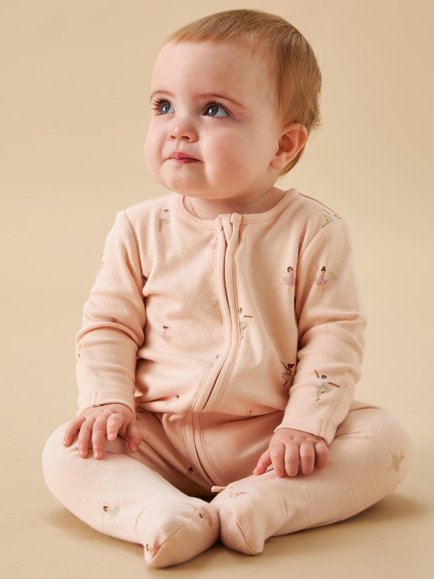 MORI Pink Ballerina Supersoft 2 Way Zip Up Clever Sleepsuit image 1