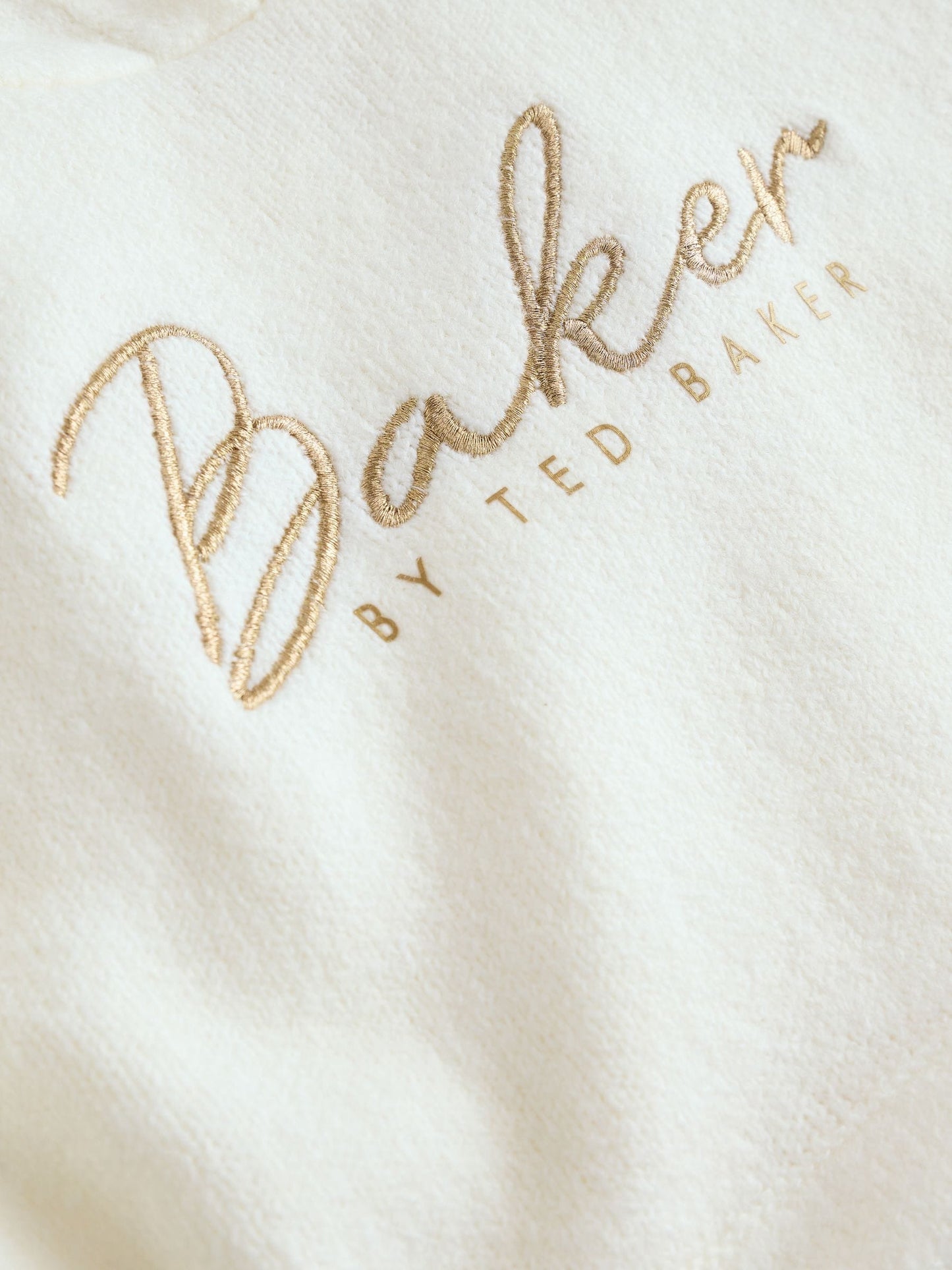 Baker by Ted Baker 2 Piece Knitted Lounge Pearl Hoodie & Wide Leg Trousers Set