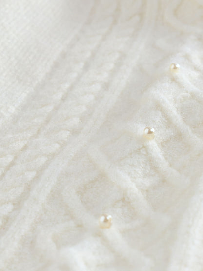 Baker by Ted Baker 2 Piece Knitted Lounge Pearl Hoodie & Wide Leg Trousers Set