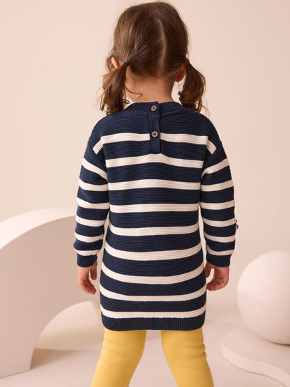 Navy Stripe Character Jumper Dress (3mths-7yrs) image 5