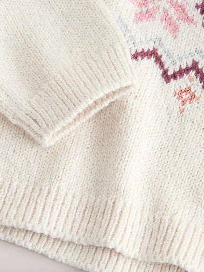 Ecru Christmas Fairisle Jumper (3mths-7yrs)