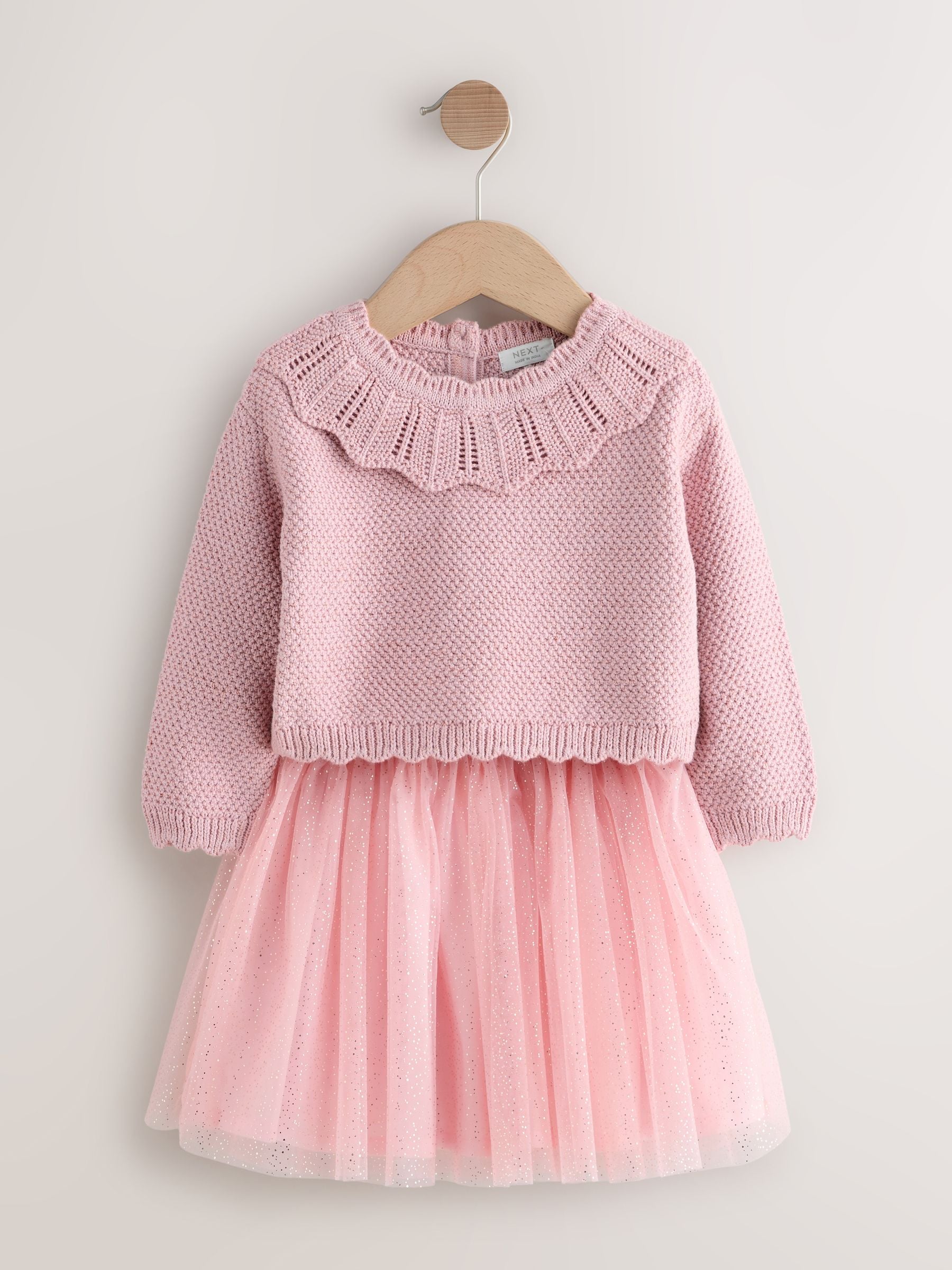 Pink Collar Jumper and Mesh Skirt Set (3mths-10yrs) image 5