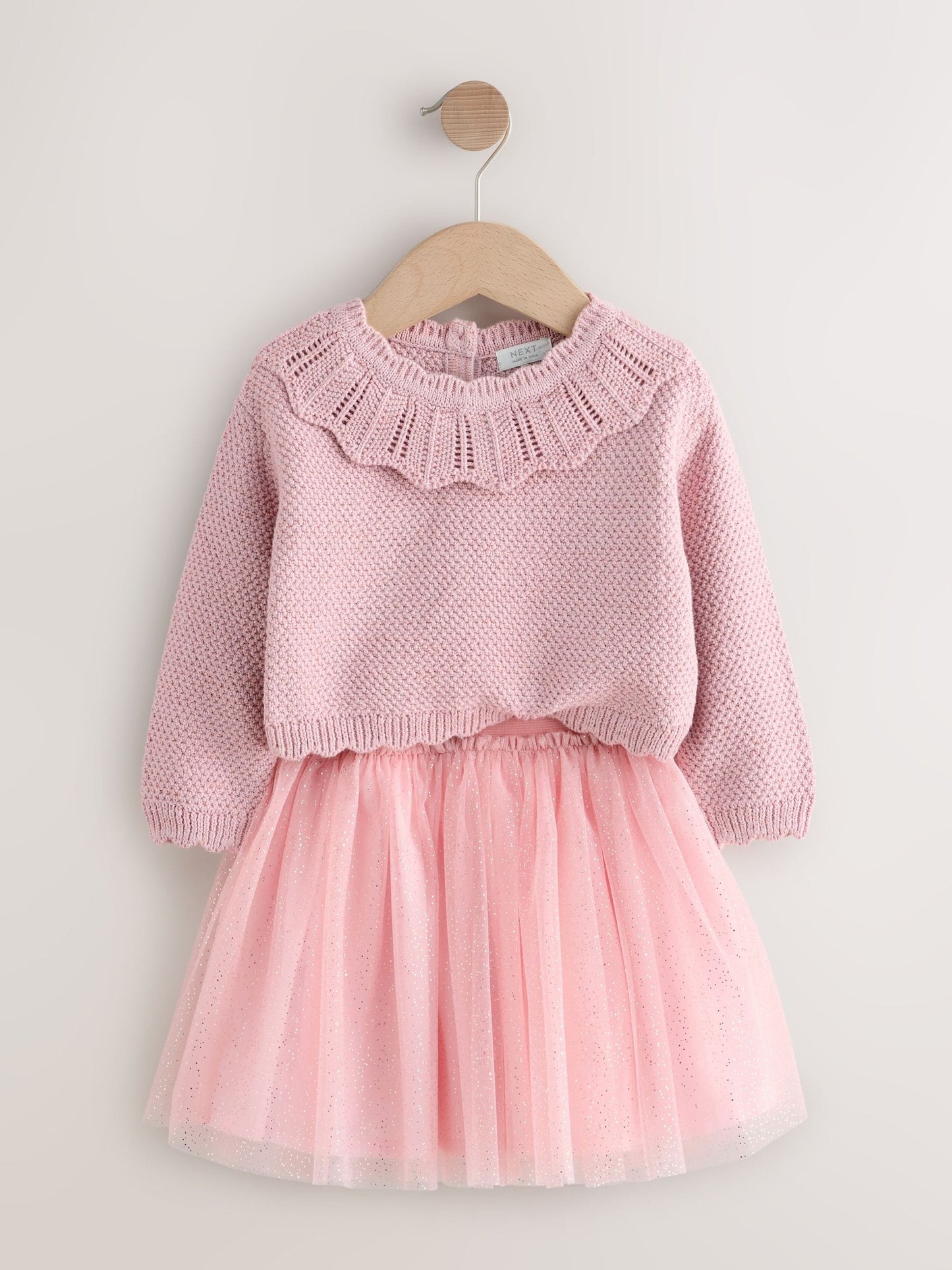 Pink Collar Jumper and Mesh Skirt Set (3mths-10yrs) image 6