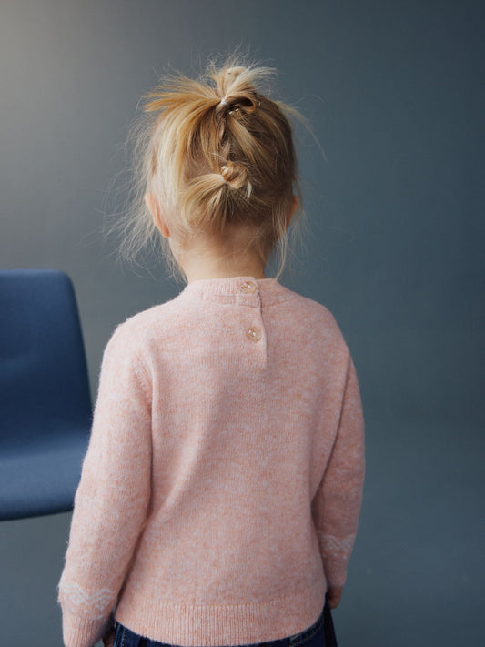 Pink Christmas Gingerbread House Jumper (3mths-7yrs)