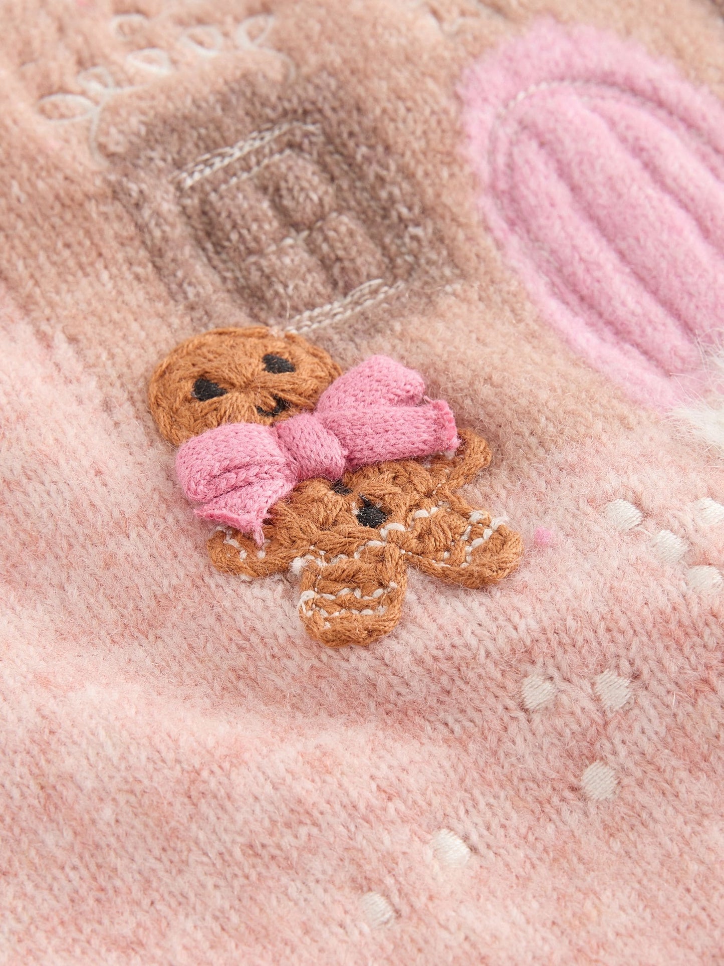 Pink Christmas Gingerbread House Jumper (3mths-7yrs)