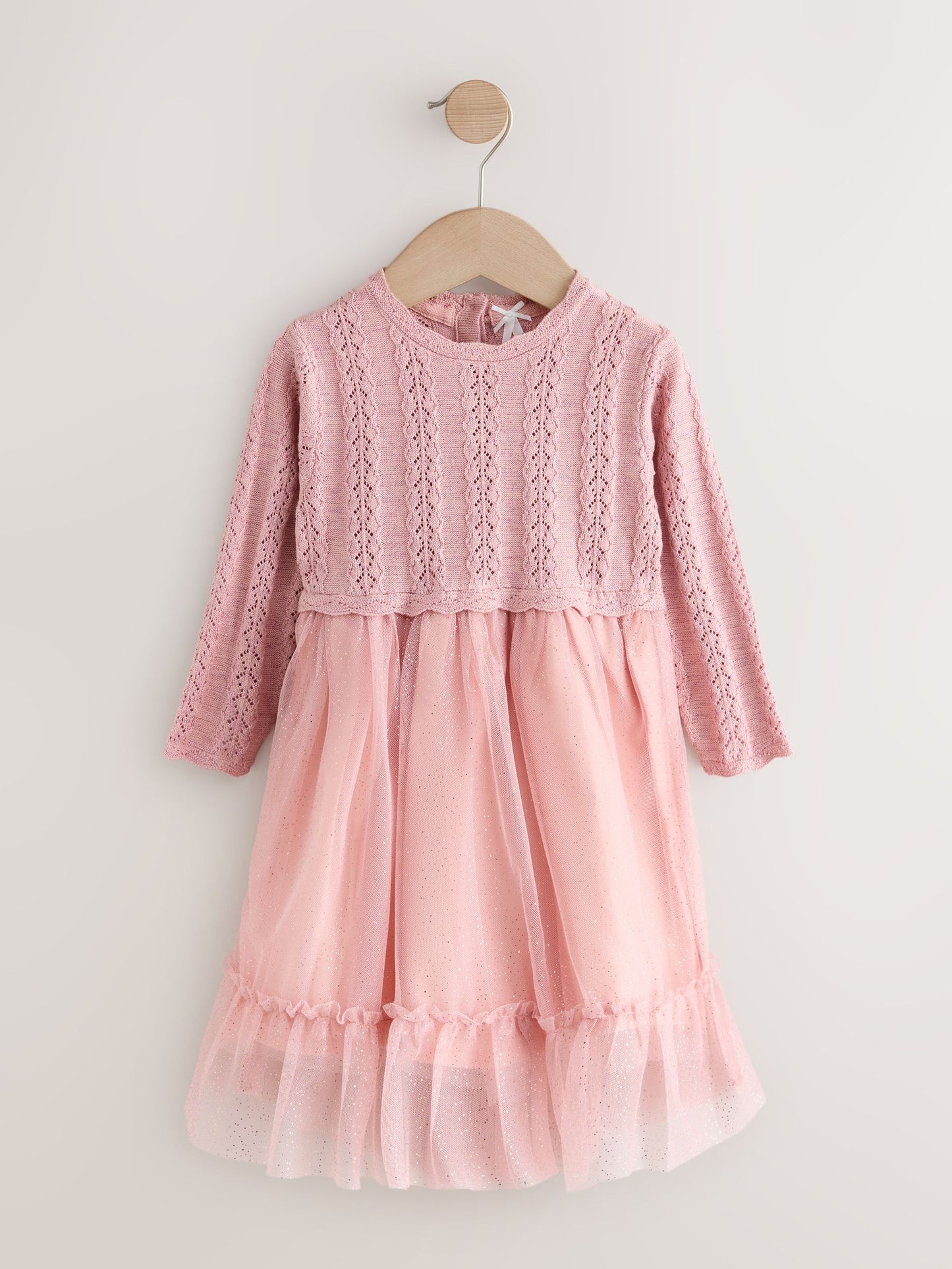 Pink Knitted Occasion Dress (3mths-10yrs) image 5