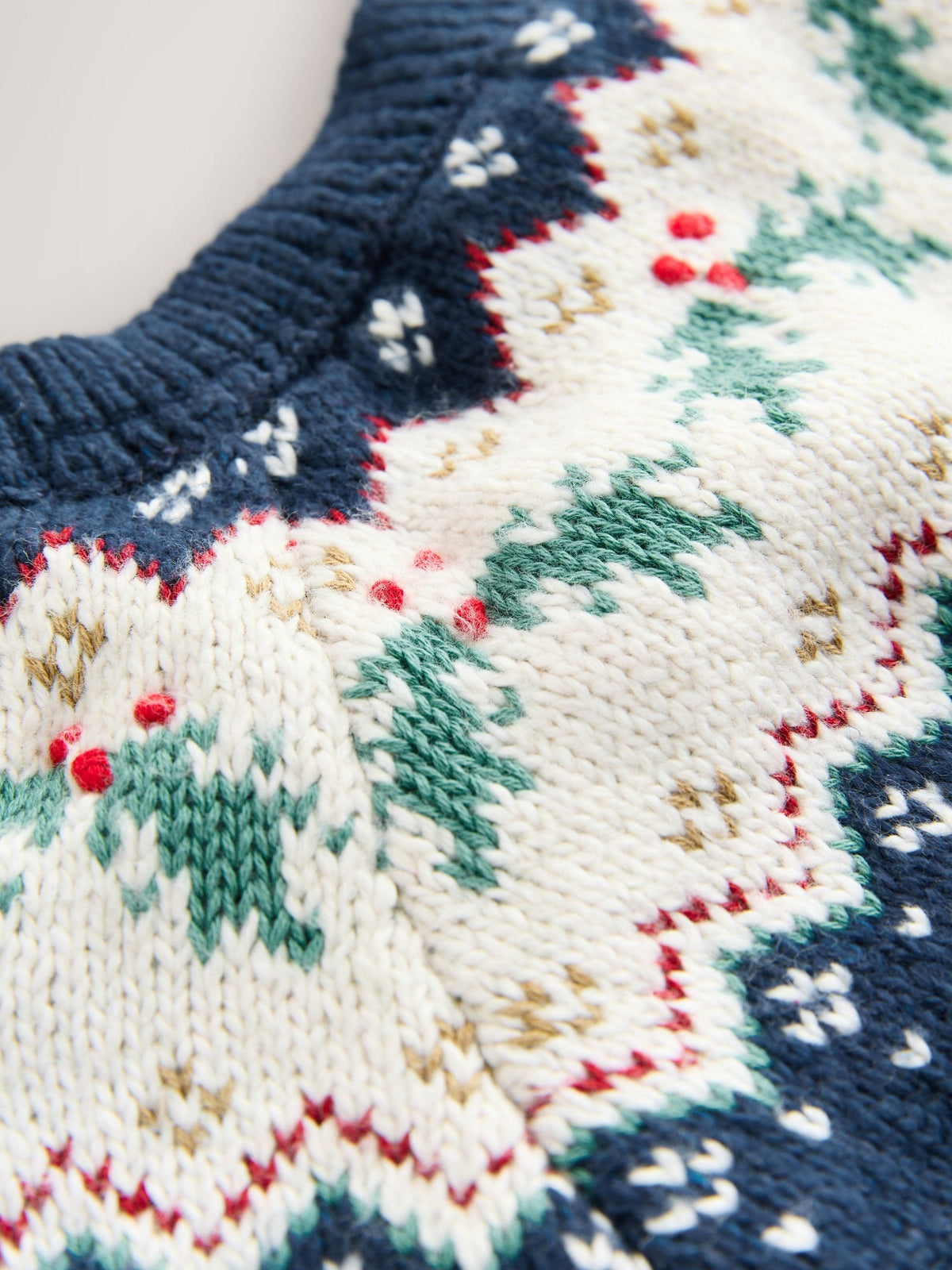 Navy Holly Jolly Christmas Cardigan (3mths-10yrs) - image 3