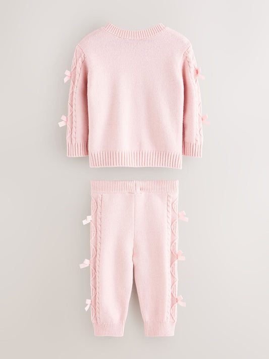 Baker by Ted Baker 2 Piece Bow Knitted Cardigan & Leggings Set image 3