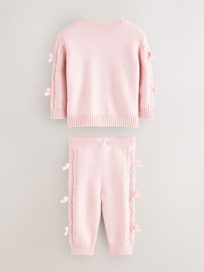 Baker by Ted Baker 2 Piece Bow Knitted Cardigan & Leggings Set image 2