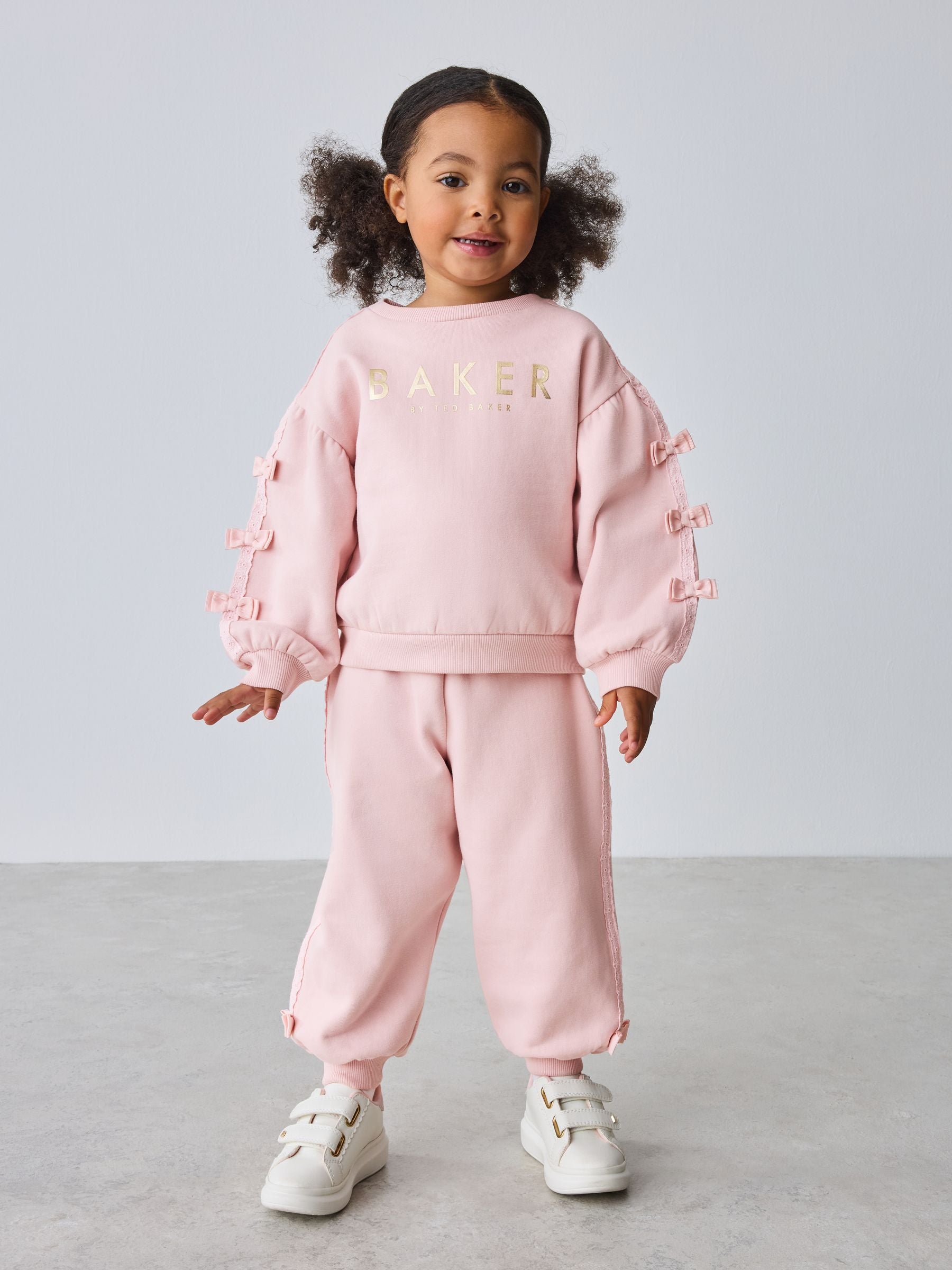 Baker by Ted Baker Blue 2 Piece Side Bow Detail Sweat & Joggers Set image 1