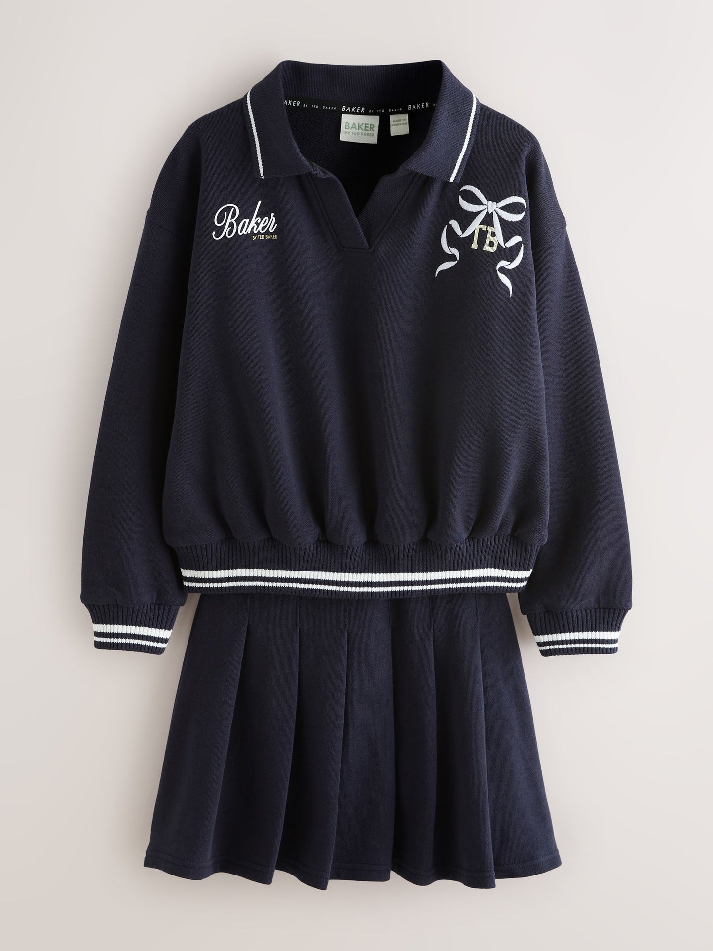 Baker by Ted Baker 2 Piece Varsity Sweat Top & Skirt Set image 6