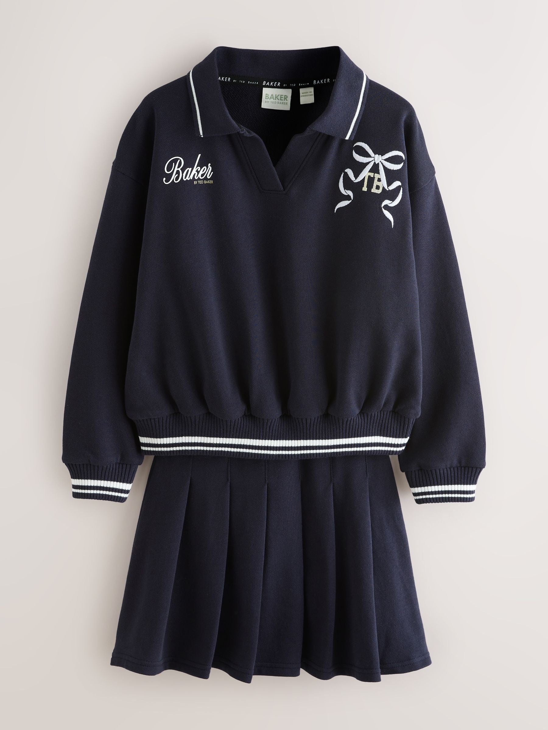 Baker by Ted Baker 2 Piece Varsity Sweat Top & Skirt Set image 6